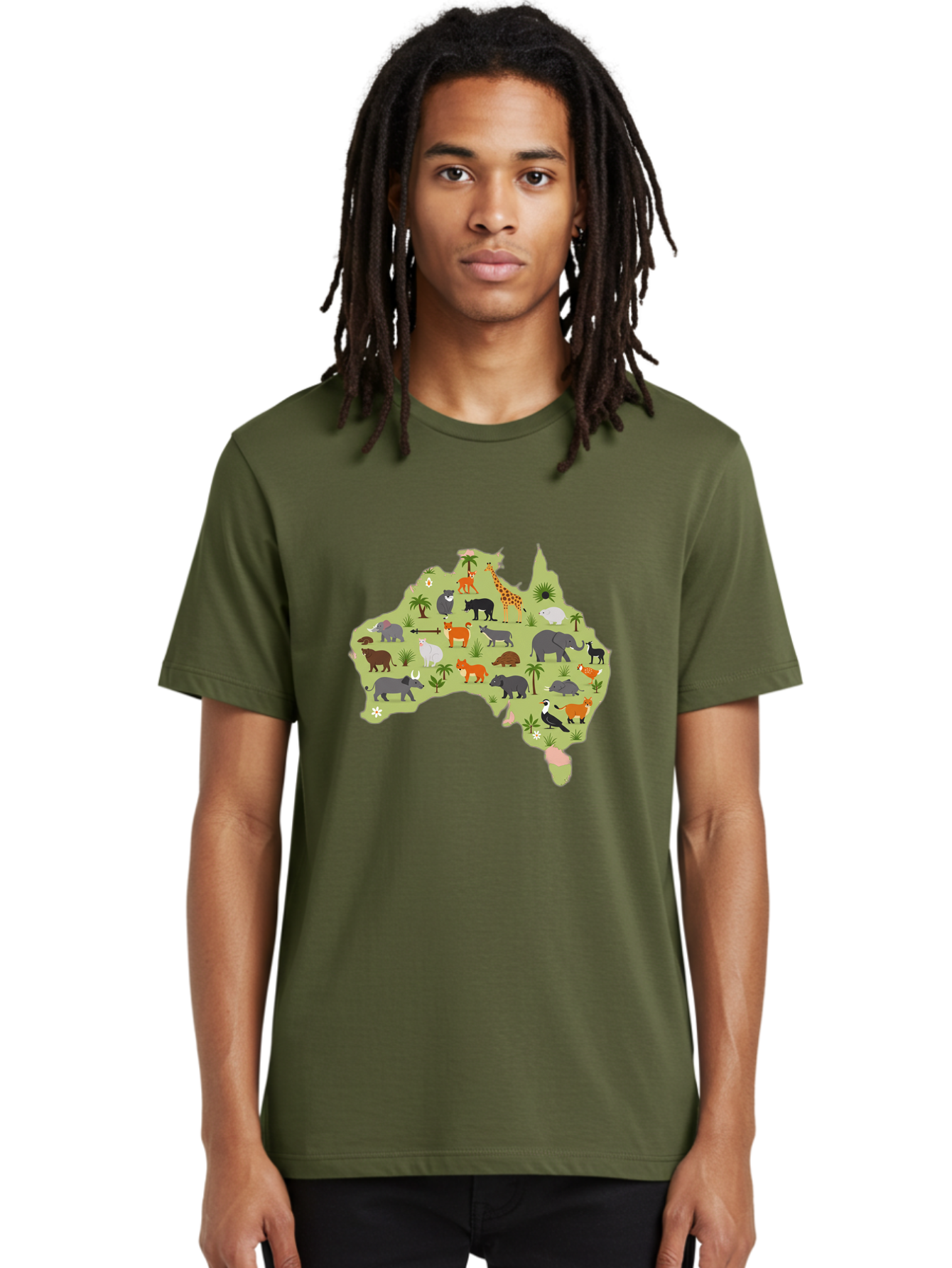 Australian-Animals-Map Men'S Graphic Tee, 100% Cotton, Comfortable Casual Summer Wear, Machine Washable, Vintage Camera, Old Camera, Antique Camera, Black Camera, Classic Photography, Photography Equipment, Nostalgic Device, Film Camera, Bal735