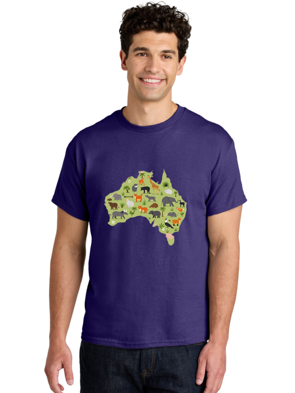 Australian-Animals-Map Men'S Graphic Tee, 100% Cotton, Comfortable Casual Summer Wear, Machine Washable, Vintage Camera, Old Camera, Antique Camera, Black Camera, Classic Photography, Photography Equipment, Nostalgic Device, Film Camera, Bal735