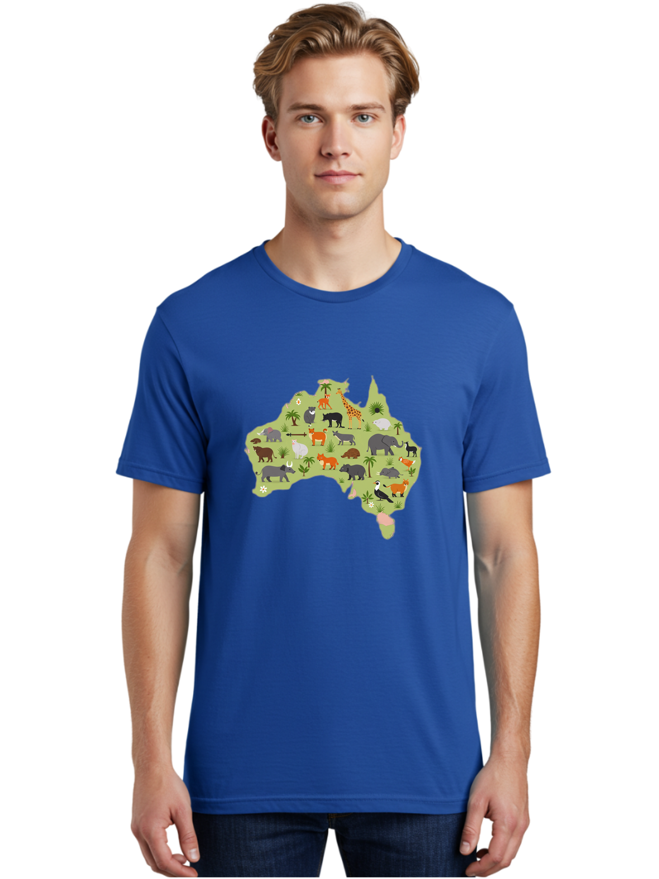 Australian-Animals-Map Men'S Graphic Tee, 100% Cotton, Comfortable Casual Summer Wear, Machine Washable, Vintage Camera, Old Camera, Antique Camera, Black Camera, Classic Photography, Photography Equipment, Nostalgic Device, Film Camera, Bal735