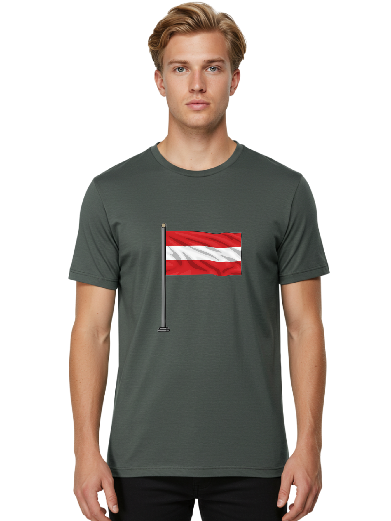 Austria-Flag Men'S Graphic Tee, 100% Cotton, Comfortable Casual Summer Wear, Machine Washable, Vintage Camera, Old Camera, Antique Camera, Black Camera, Classic Photography, Photography Equipment, Nostalgic Device, Film Camera, Camera Art Bal736