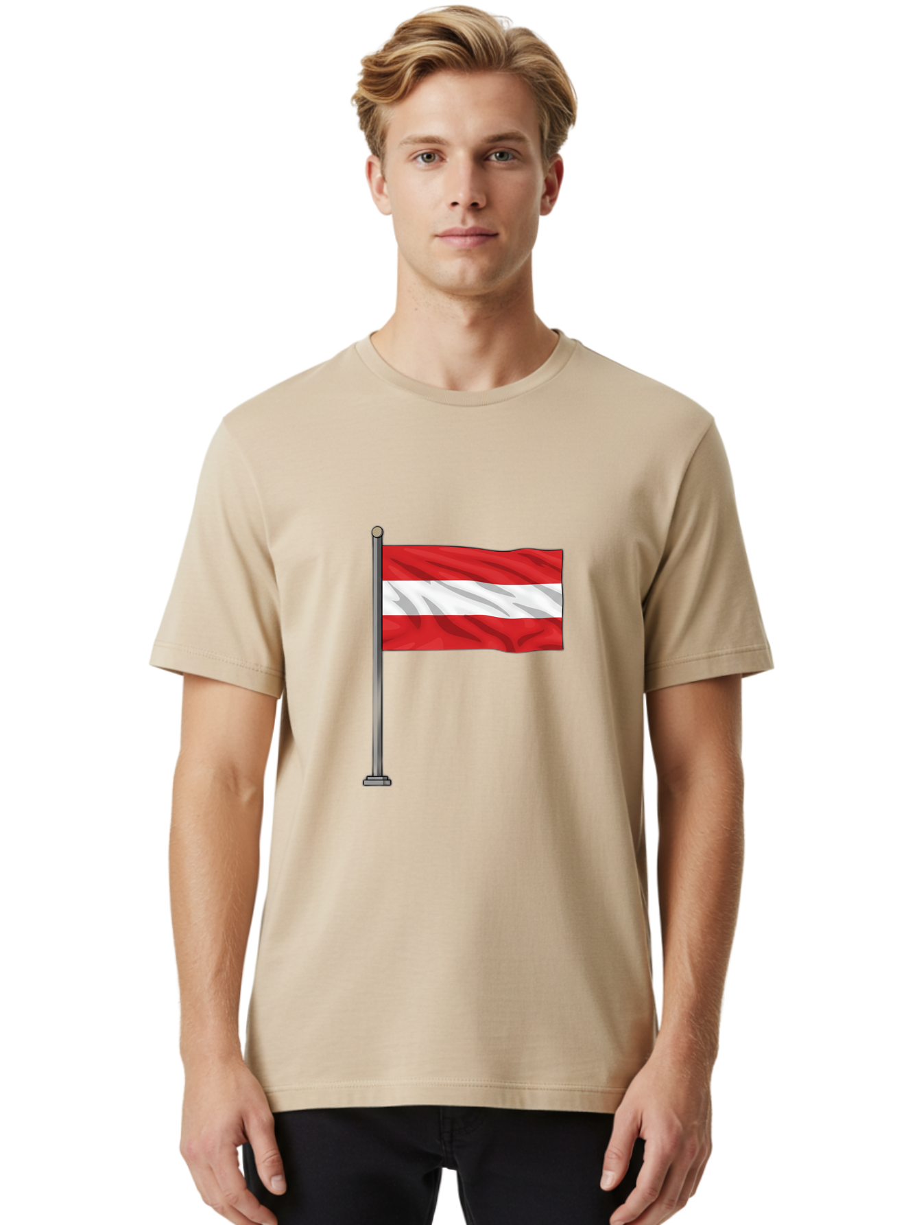 Austria-Flag Men'S Graphic Tee, 100% Cotton, Comfortable Casual Summer Wear, Machine Washable, Vintage Camera, Old Camera, Antique Camera, Black Camera, Classic Photography, Photography Equipment, Nostalgic Device, Film Camera, Camera Art Bal736