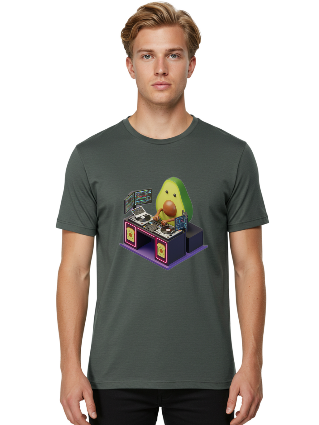 Avocado-Dj-3 Men'S Graphic Tee, 100% Cotton, Comfortable Casual Summer Wear, Machine Washable, Vintage Camera, Old Camera, Antique Camera, Black Camera, Classic Photography, Photography Equipment, Nostalgic Device, Film Camera, Camera Art Bal739