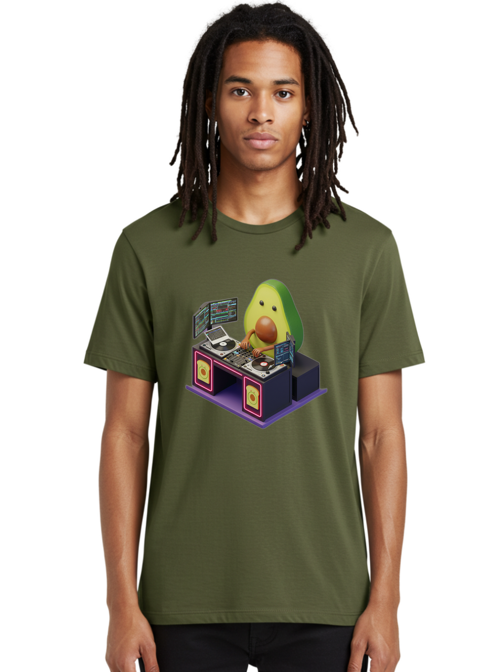 Avocado-Dj-3 Men'S Graphic Tee, 100% Cotton, Comfortable Casual Summer Wear, Machine Washable, Vintage Camera, Old Camera, Antique Camera, Black Camera, Classic Photography, Photography Equipment, Nostalgic Device, Film Camera, Camera Art Bal739