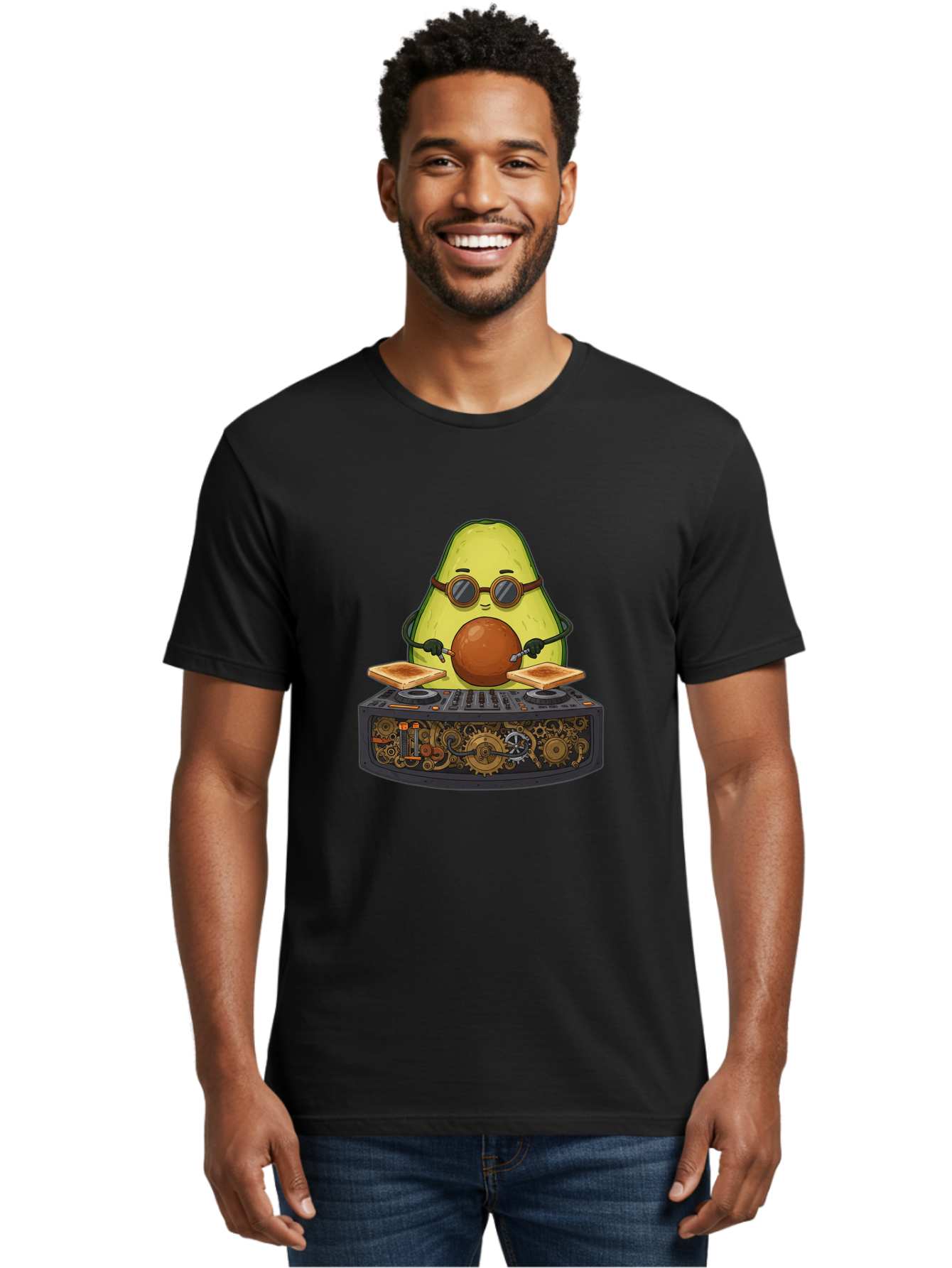 Avocado-Dj-5 Men'S Graphic Tee, 100% Cotton, Comfortable Casual Summer Wear, Machine Washable, Vintage Camera, Old Camera, Antique Camera, Black Camera, Classic Photography, Photography Equipment, Nostalgic Device, Film Camera, Camera Art Bal741