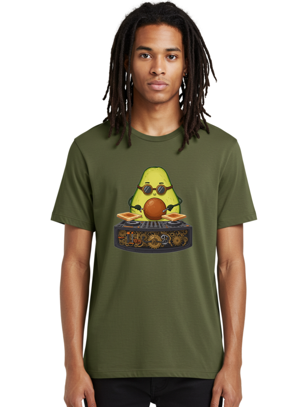 Avocado-Dj-5 Men'S Graphic Tee, 100% Cotton, Comfortable Casual Summer Wear, Machine Washable, Vintage Camera, Old Camera, Antique Camera, Black Camera, Classic Photography, Photography Equipment, Nostalgic Device, Film Camera, Camera Art Bal741