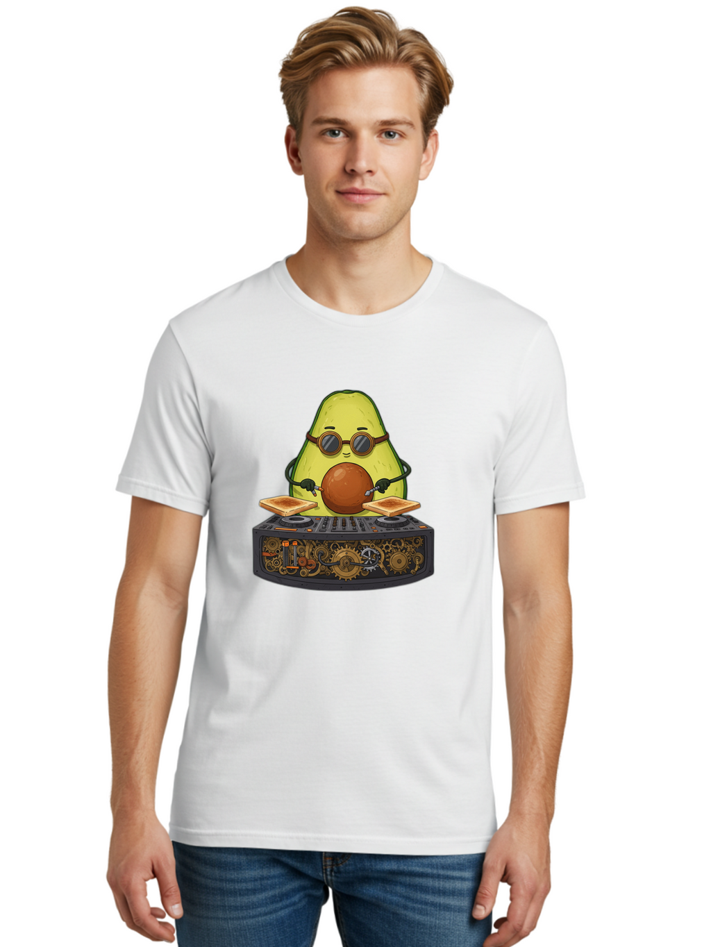 Avocado-Dj-5 Men'S Graphic Tee, 100% Cotton, Comfortable Casual Summer Wear, Machine Washable, Vintage Camera, Old Camera, Antique Camera, Black Camera, Classic Photography, Photography Equipment, Nostalgic Device, Film Camera, Camera Art Bal741