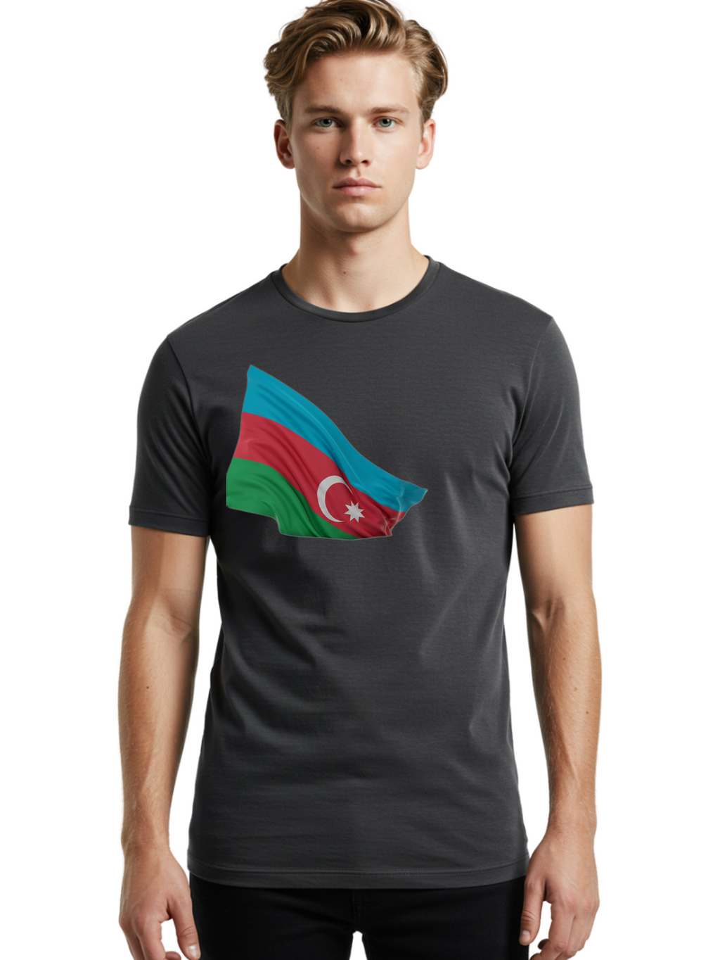 Azerbaijan-Flag Men'S Graphic Tee, 100% Cotton, Comfortable Casual Summer Wear, Machine Washable, Vintage Camera, Old Camera, Antique Camera, Black Camera, Classic Photography, Photography Equipment, Nostalgic Device, Film Camera, Camera Art Bal743