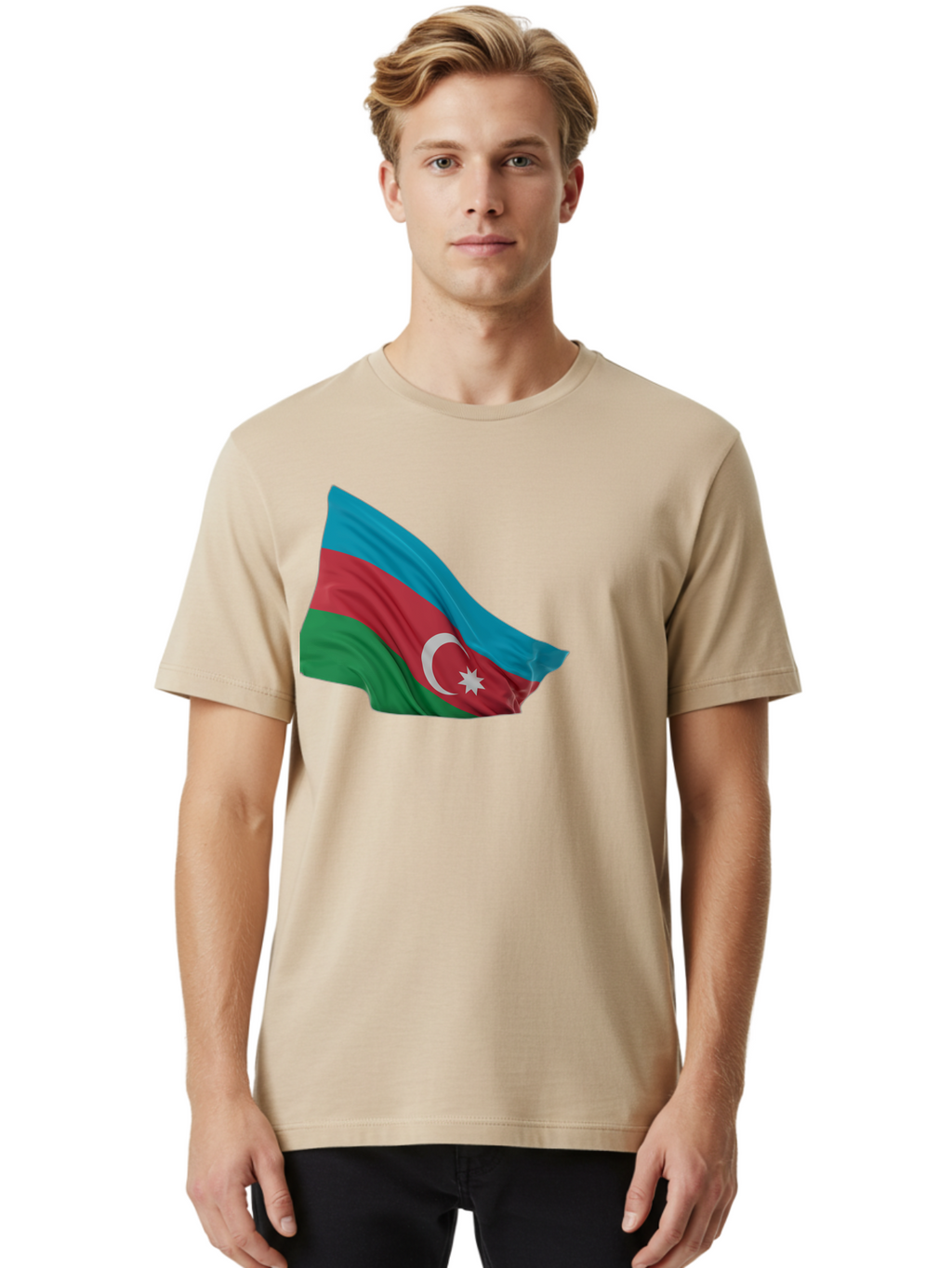 Azerbaijan-Flag Men'S Graphic Tee, 100% Cotton, Comfortable Casual Summer Wear, Machine Washable, Vintage Camera, Old Camera, Antique Camera, Black Camera, Classic Photography, Photography Equipment, Nostalgic Device, Film Camera, Camera Art Bal743