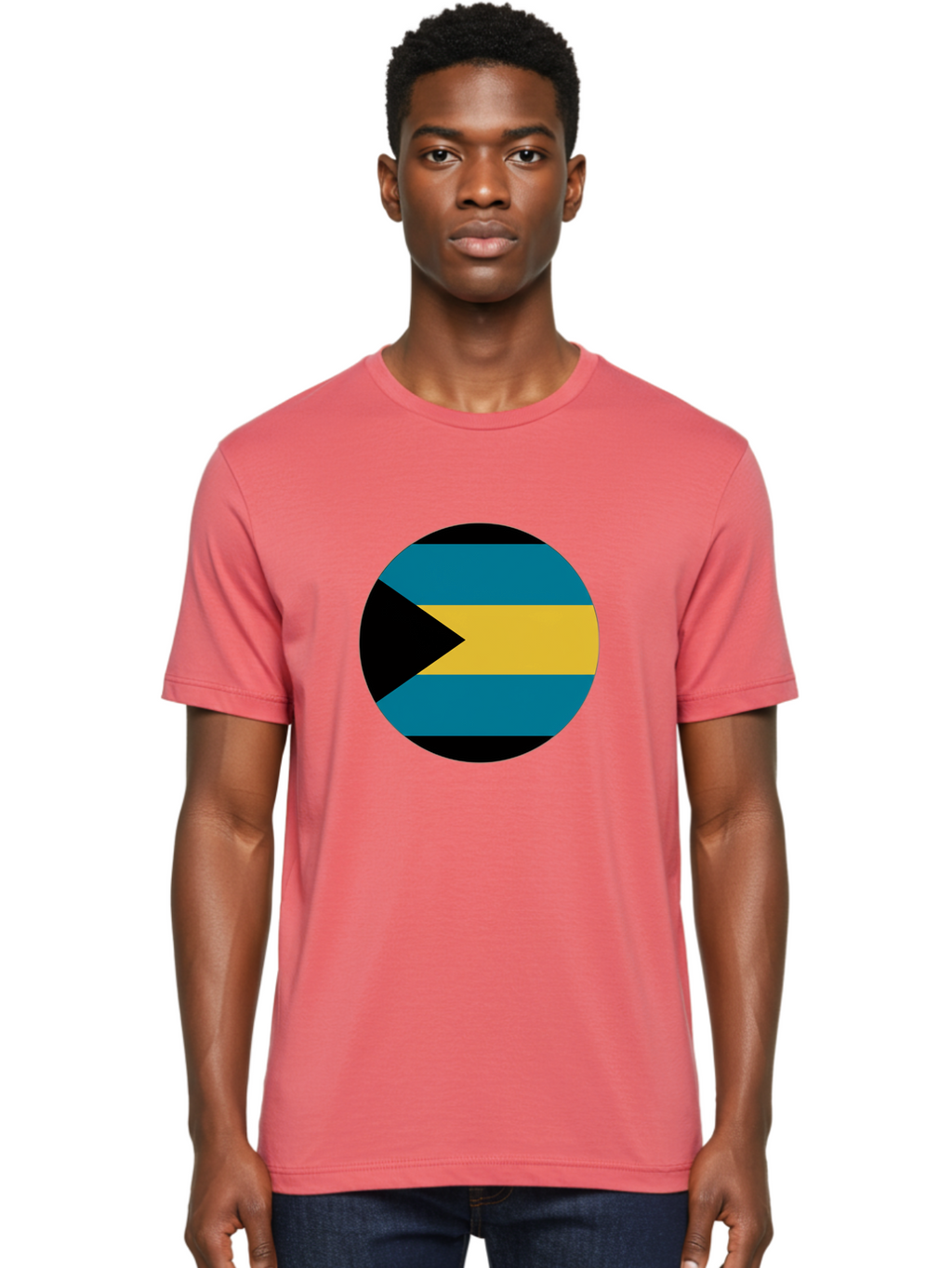 Bahamas-Flag Men'S Graphic Tee, 100% Cotton, Comfortable Casual Summer Wear, Machine Washable, Vintage Camera, Old Camera, Antique Camera, Black Camera, Classic Photography, Photography Equipment, Nostalgic Device, Film Camera, Camera Art Bal746