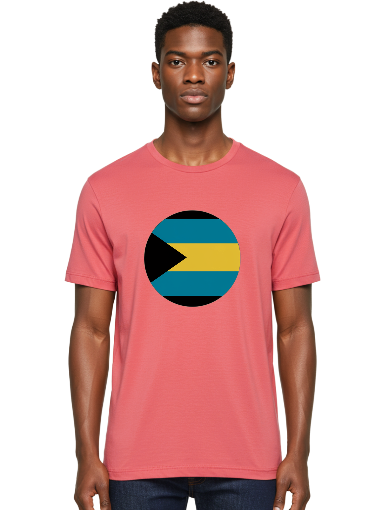 Bahamas-Flag Men'S Graphic Tee, 100% Cotton, Comfortable Casual Summer Wear, Machine Washable, Vintage Camera, Old Camera, Antique Camera, Black Camera, Classic Photography, Photography Equipment, Nostalgic Device, Film Camera, Camera Art Bal746
