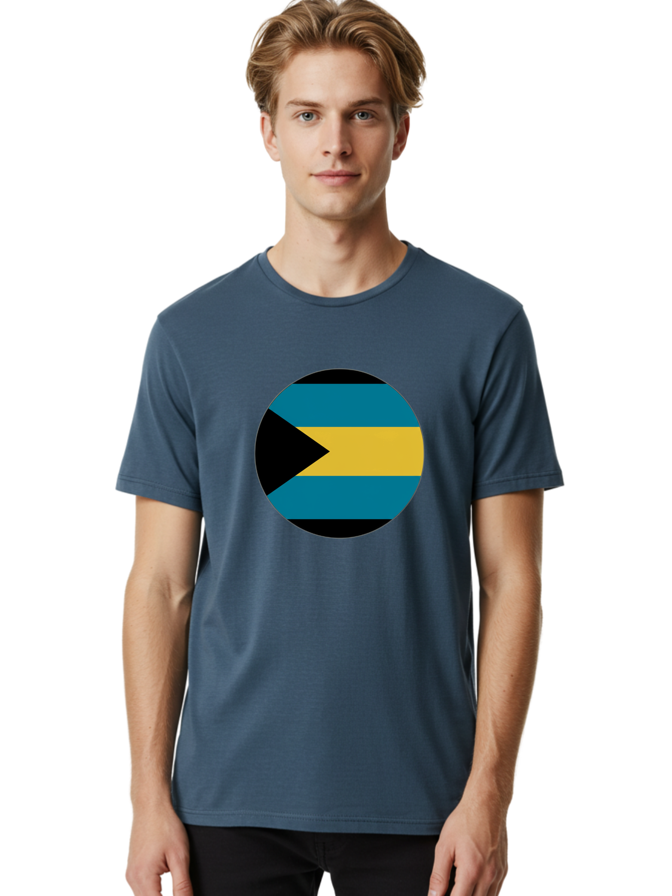 Bahamas-Flag Men'S Graphic Tee, 100% Cotton, Comfortable Casual Summer Wear, Machine Washable, Vintage Camera, Old Camera, Antique Camera, Black Camera, Classic Photography, Photography Equipment, Nostalgic Device, Film Camera, Camera Art Bal746