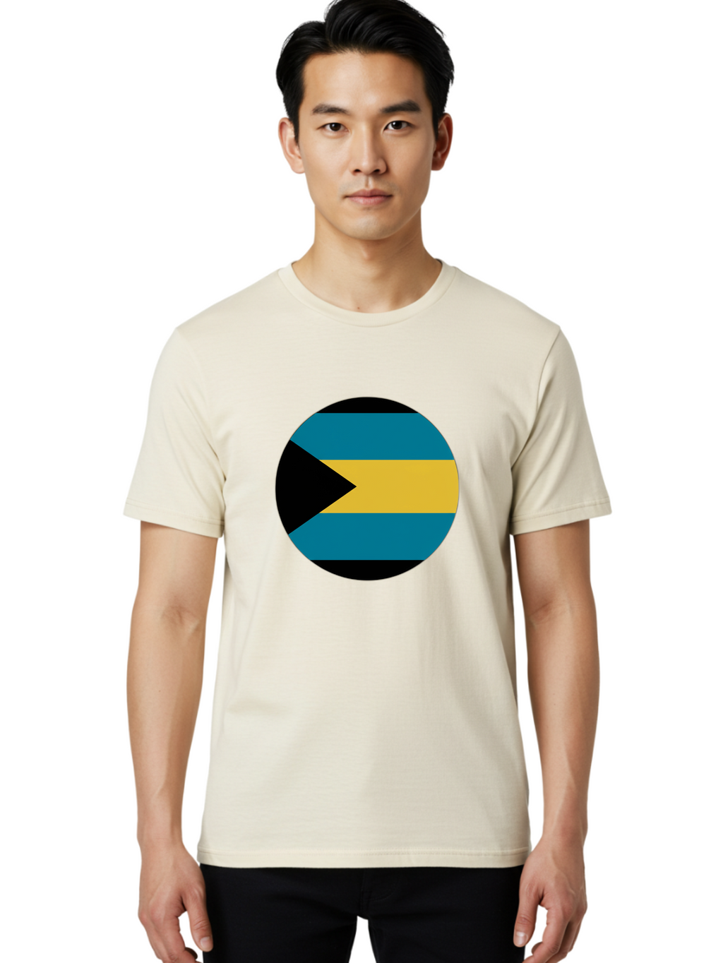 Bahamas-Flag Men'S Graphic Tee, 100% Cotton, Comfortable Casual Summer Wear, Machine Washable, Vintage Camera, Old Camera, Antique Camera, Black Camera, Classic Photography, Photography Equipment, Nostalgic Device, Film Camera, Camera Art Bal746