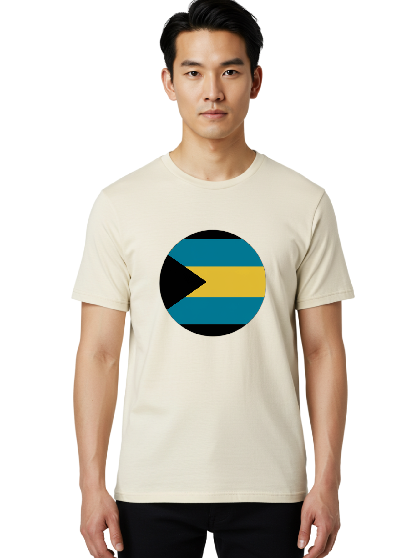 Bahamas-Flag Men'S Graphic Tee, 100% Cotton, Comfortable Casual Summer Wear, Machine Washable, Vintage Camera, Old Camera, Antique Camera, Black Camera, Classic Photography, Photography Equipment, Nostalgic Device, Film Camera, Camera Art Bal746