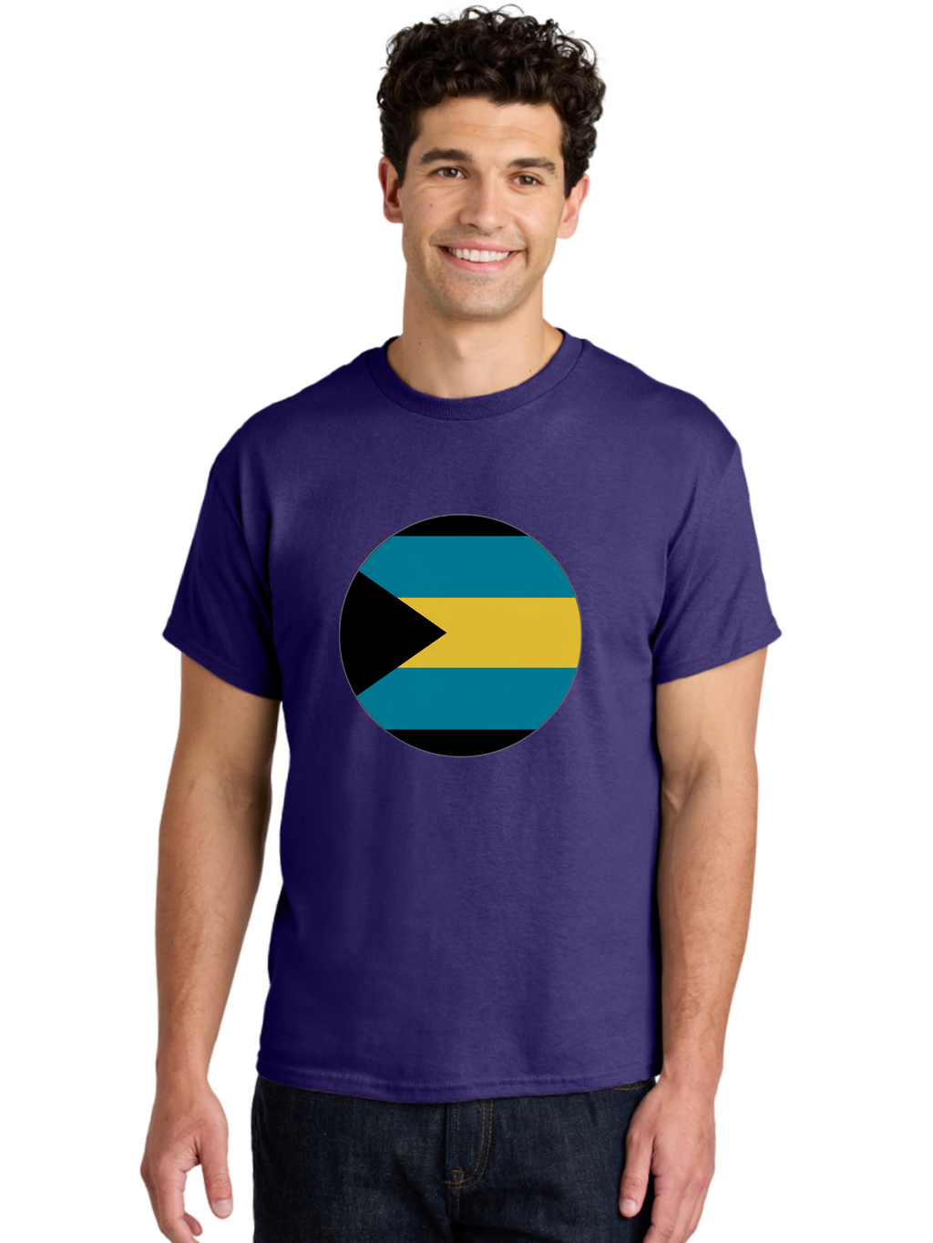 Bahamas-Flag Men'S Graphic Tee, 100% Cotton, Comfortable Casual Summer Wear, Machine Washable, Vintage Camera, Old Camera, Antique Camera, Black Camera, Classic Photography, Photography Equipment, Nostalgic Device, Film Camera, Camera Art Bal746