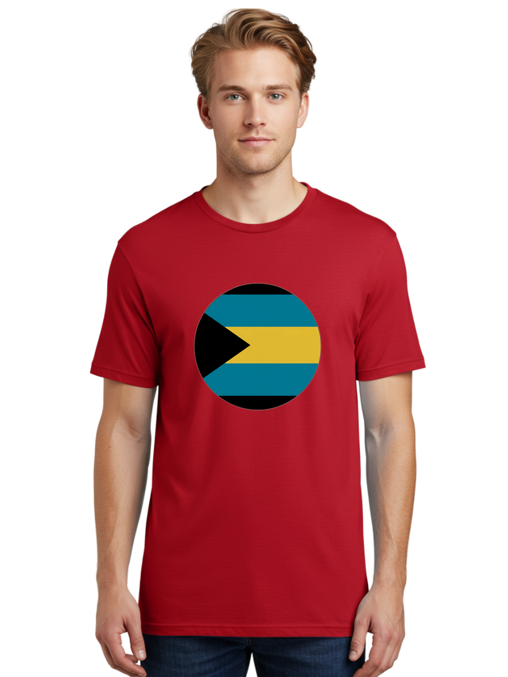 Bahamas-Flag Men'S Graphic Tee, 100% Cotton, Comfortable Casual Summer Wear, Machine Washable, Vintage Camera, Old Camera, Antique Camera, Black Camera, Classic Photography, Photography Equipment, Nostalgic Device, Film Camera, Camera Art Bal746