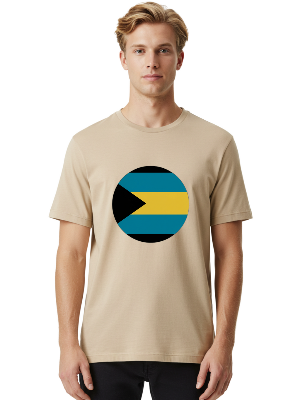 Bahamas-Flag Men'S Graphic Tee, 100% Cotton, Comfortable Casual Summer Wear, Machine Washable, Vintage Camera, Old Camera, Antique Camera, Black Camera, Classic Photography, Photography Equipment, Nostalgic Device, Film Camera, Camera Art Bal746