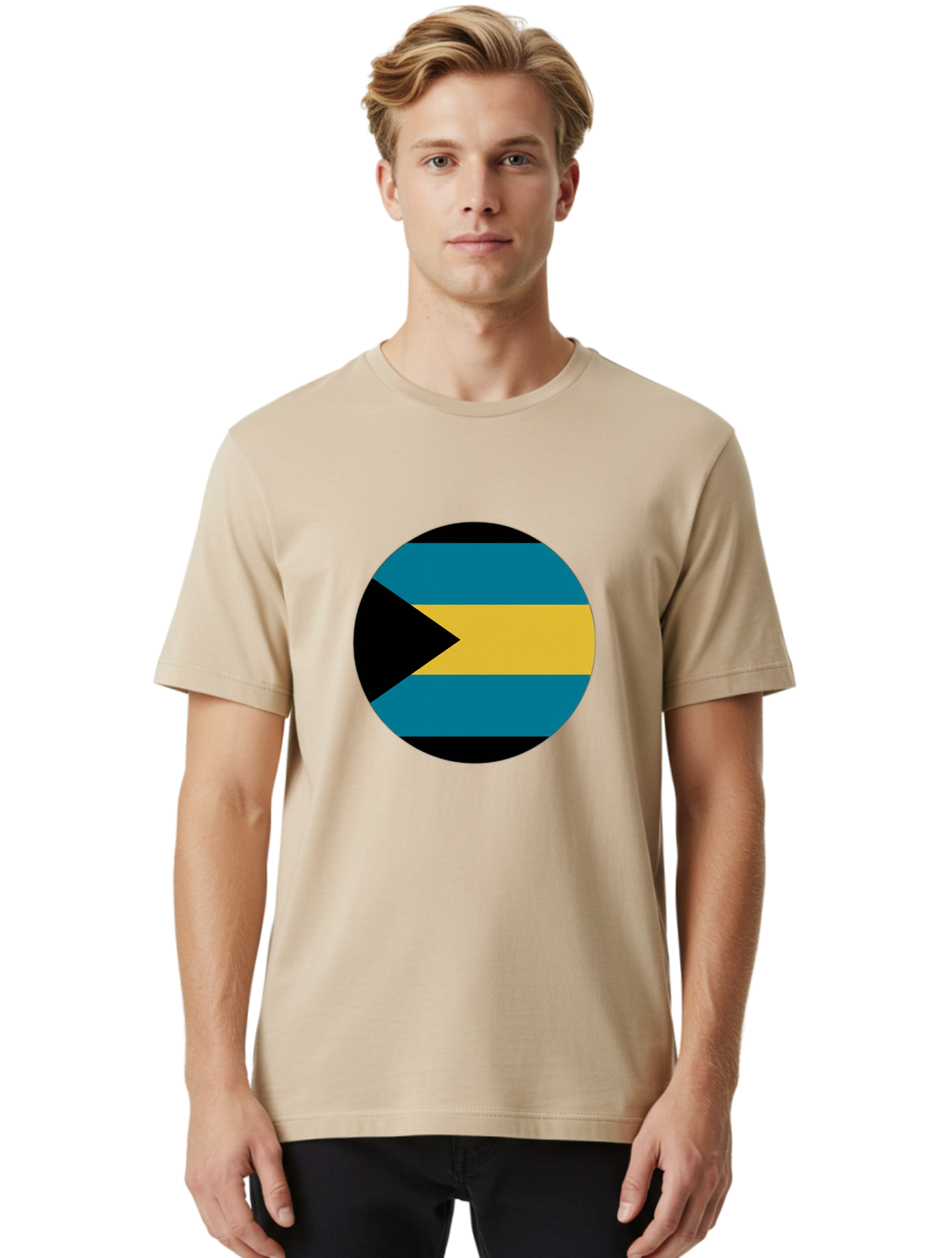 Bahamas-Flag Men'S Graphic Tee, 100% Cotton, Comfortable Casual Summer Wear, Machine Washable, Vintage Camera, Old Camera, Antique Camera, Black Camera, Classic Photography, Photography Equipment, Nostalgic Device, Film Camera, Camera Art Bal746
