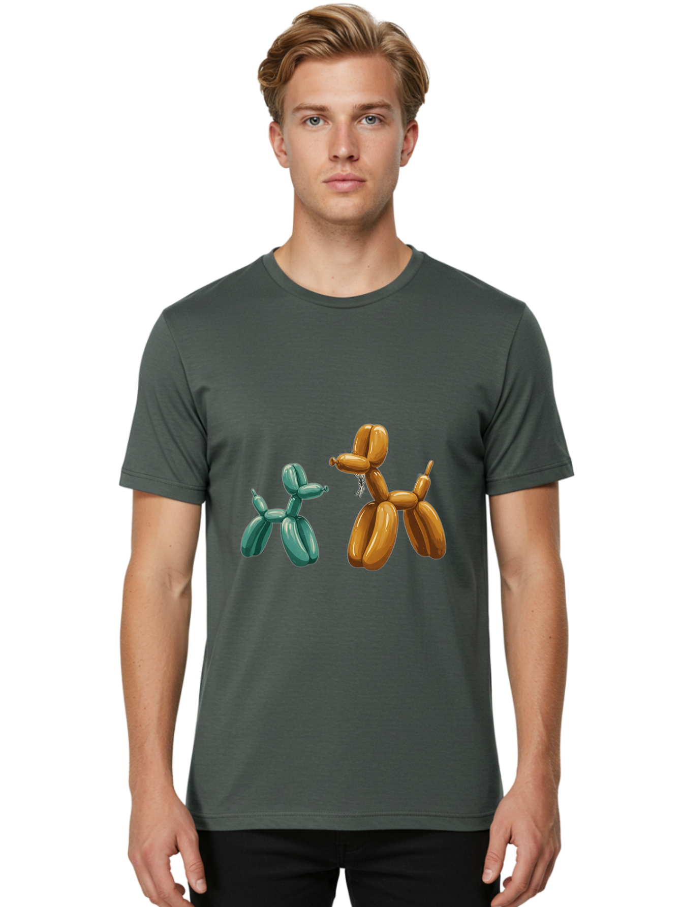 Balloon-Dogs Men'S Graphic Tee, 100% Cotton, Comfortable Casual Summer Wear, Machine Washable, Vintage Camera, Old Camera, Antique Camera, Black Camera, Classic Photography, Photography Equipment, Nostalgic Device, Film Camera, Camera Art Bal749