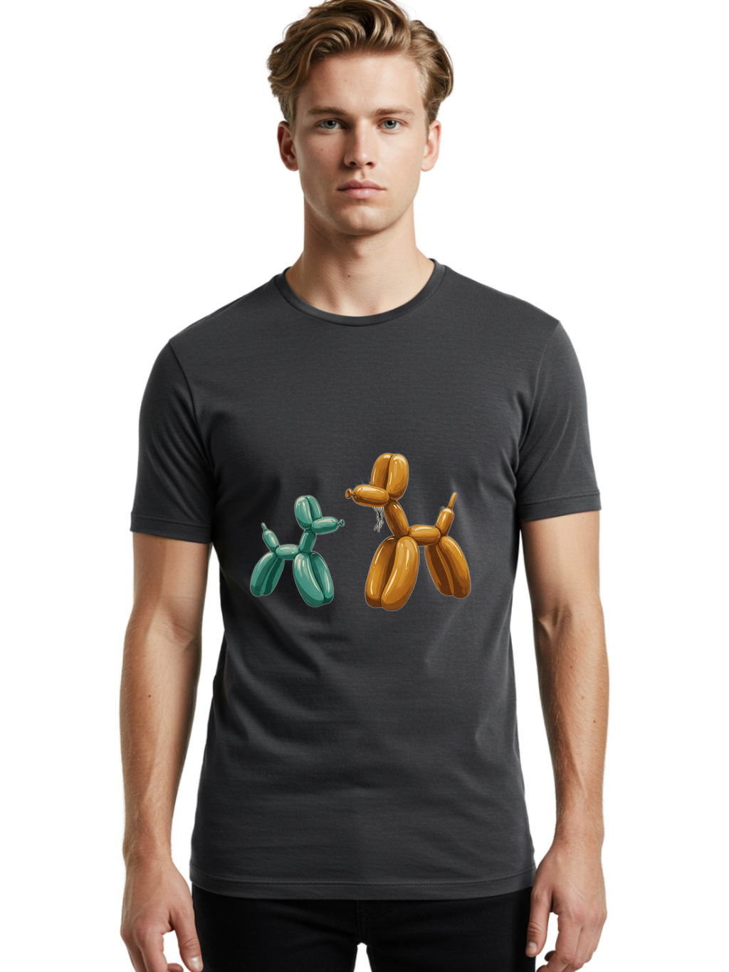Balloon-Dogs Men'S Graphic Tee, 100% Cotton, Comfortable Casual Summer Wear, Machine Washable, Vintage Camera, Old Camera, Antique Camera, Black Camera, Classic Photography, Photography Equipment, Nostalgic Device, Film Camera, Camera Art Bal749