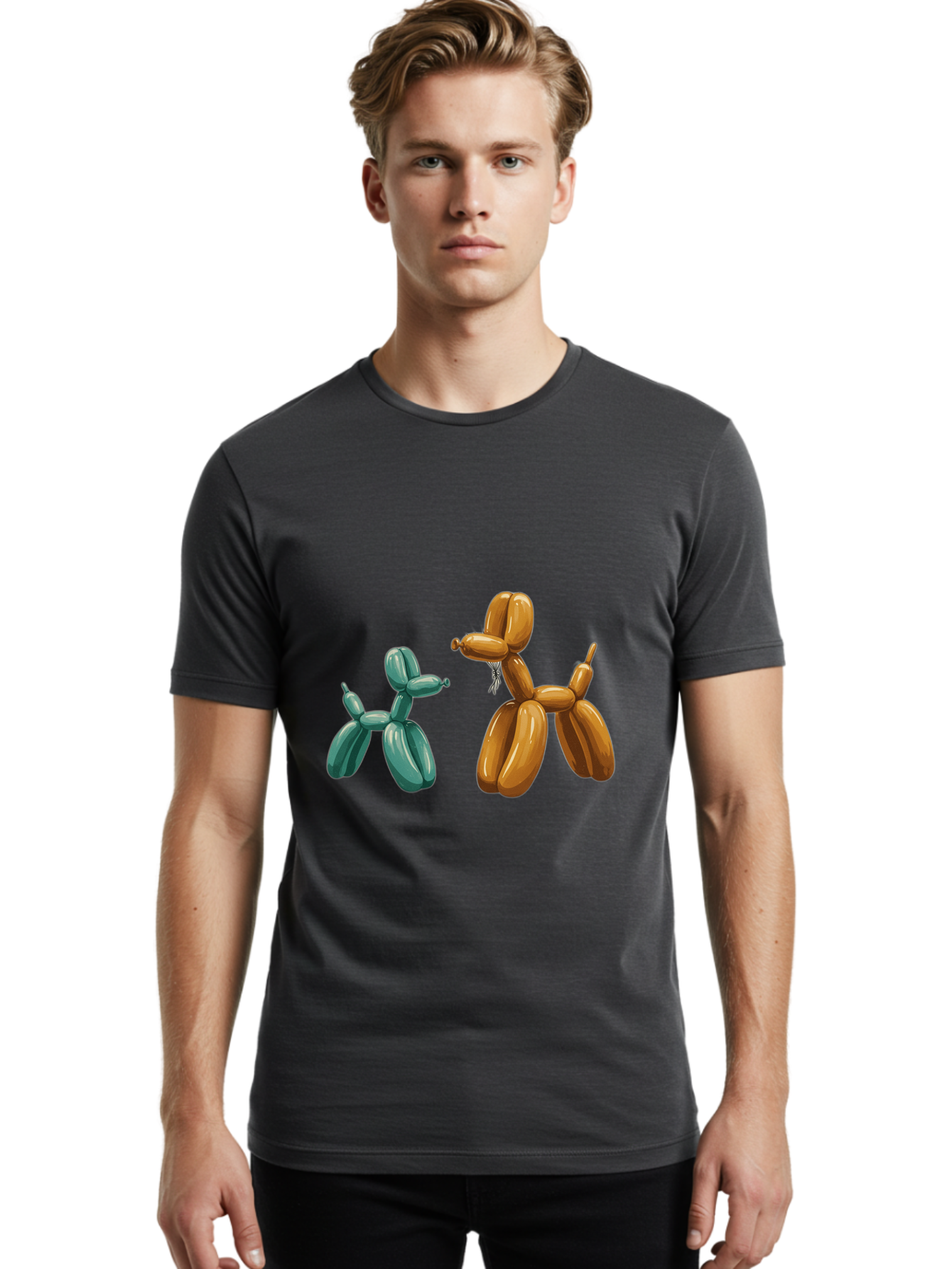 Balloon-Dogs Men'S Graphic Tee, 100% Cotton, Comfortable Casual Summer Wear, Machine Washable, Vintage Camera, Old Camera, Antique Camera, Black Camera, Classic Photography, Photography Equipment, Nostalgic Device, Film Camera, Camera Art Bal749
