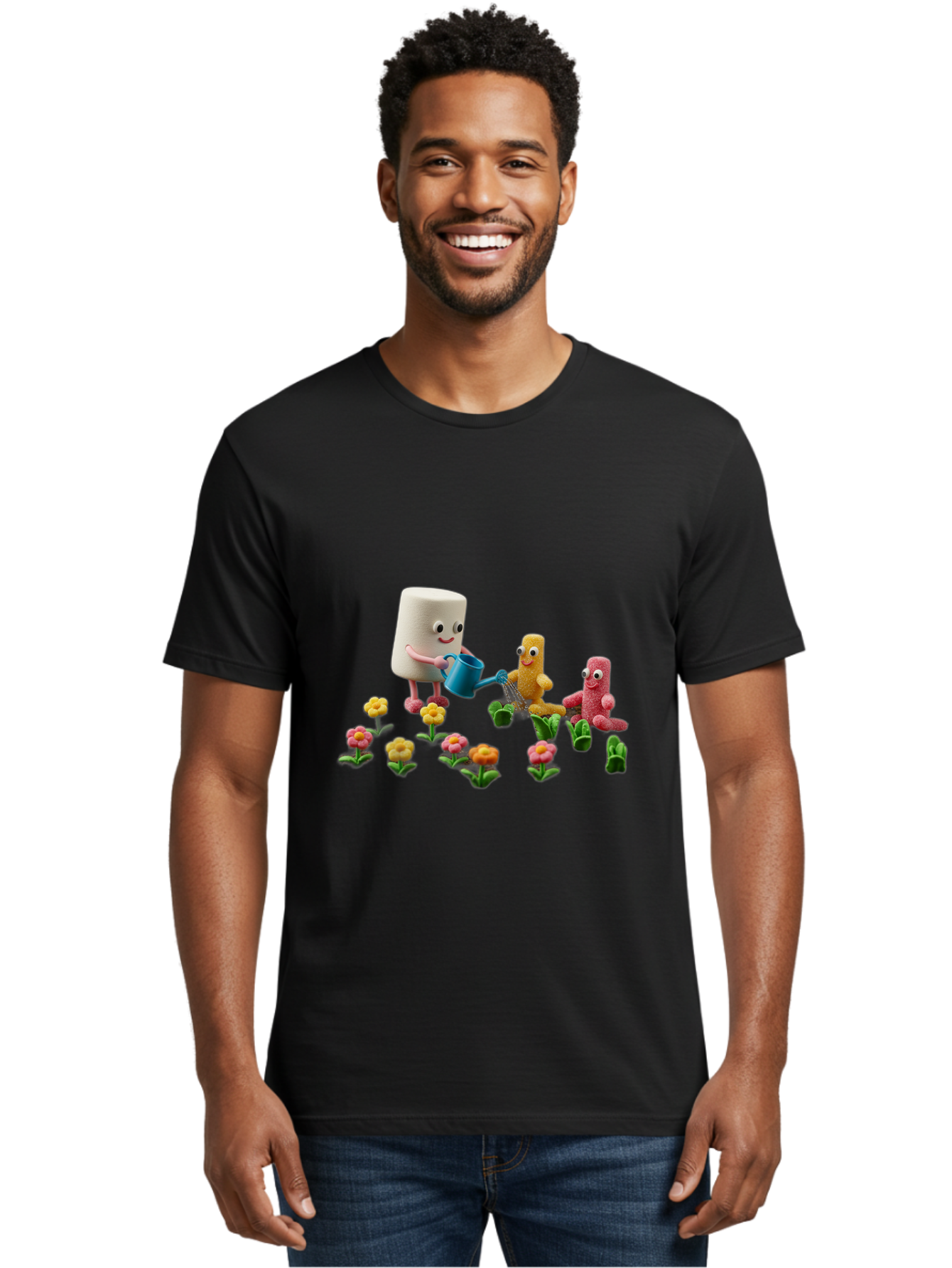 Band-Aid-Characters-Gardening Men'S Graphic Tee, 100% Cotton, Comfortable Casual Summer Wear, Machine Washable, Vintage Camera, Old Camera, Antique Camera, Black Camera, Classic Photography, Photography Equipment, Nostalgic Device, Bal750