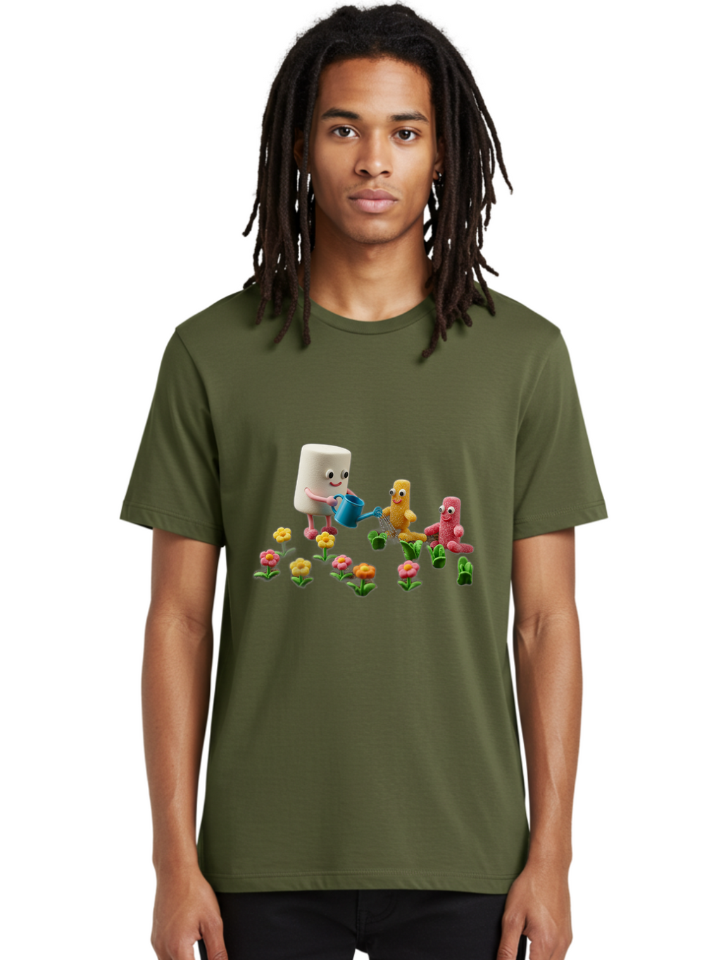 Band-Aid-Characters-Gardening Men'S Graphic Tee, 100% Cotton, Comfortable Casual Summer Wear, Machine Washable, Vintage Camera, Old Camera, Antique Camera, Black Camera, Classic Photography, Photography Equipment, Nostalgic Device, Bal750