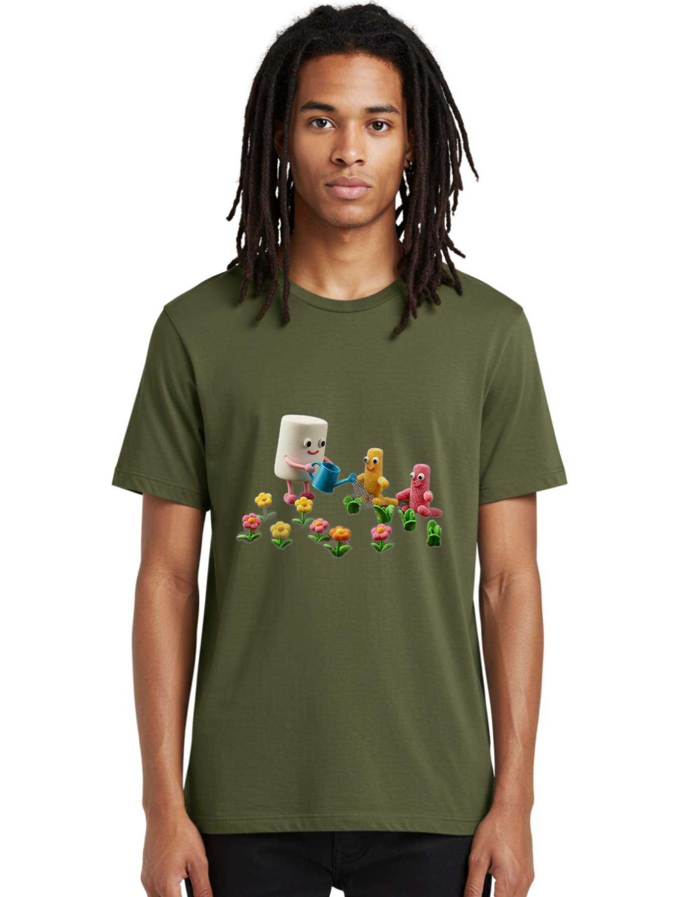 Band-Aid-Characters-Gardening Men'S Graphic Tee, 100% Cotton, Comfortable Casual Summer Wear, Machine Washable, Vintage Camera, Old Camera, Antique Camera, Black Camera, Classic Photography, Photography Equipment, Nostalgic Device, Bal750