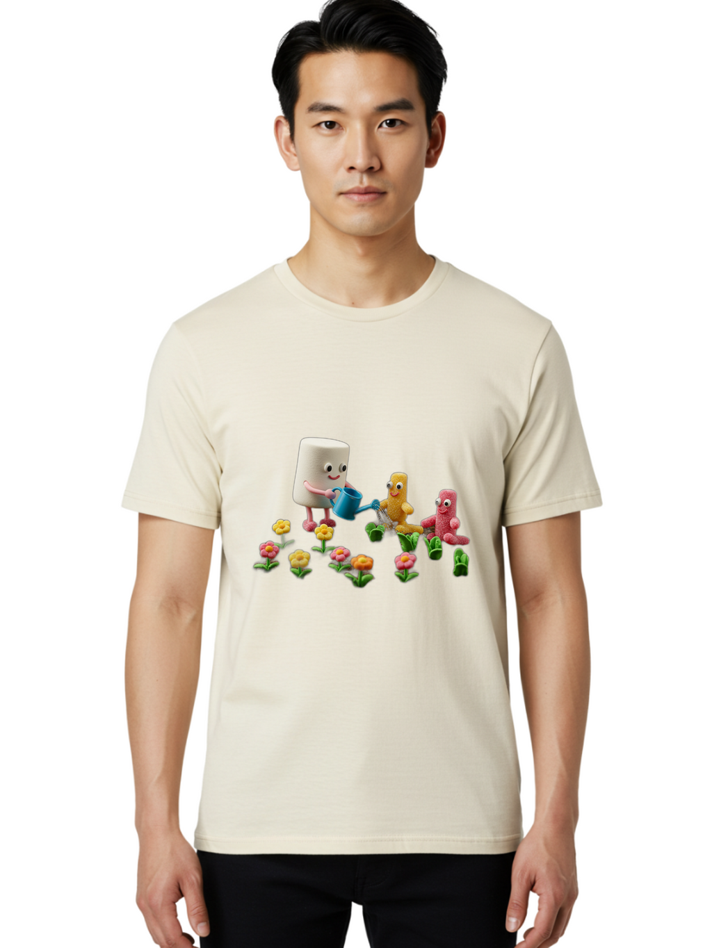 Band-Aid-Characters-Gardening Men'S Graphic Tee, 100% Cotton, Comfortable Casual Summer Wear, Machine Washable, Vintage Camera, Old Camera, Antique Camera, Black Camera, Classic Photography, Photography Equipment, Nostalgic Device, Bal750