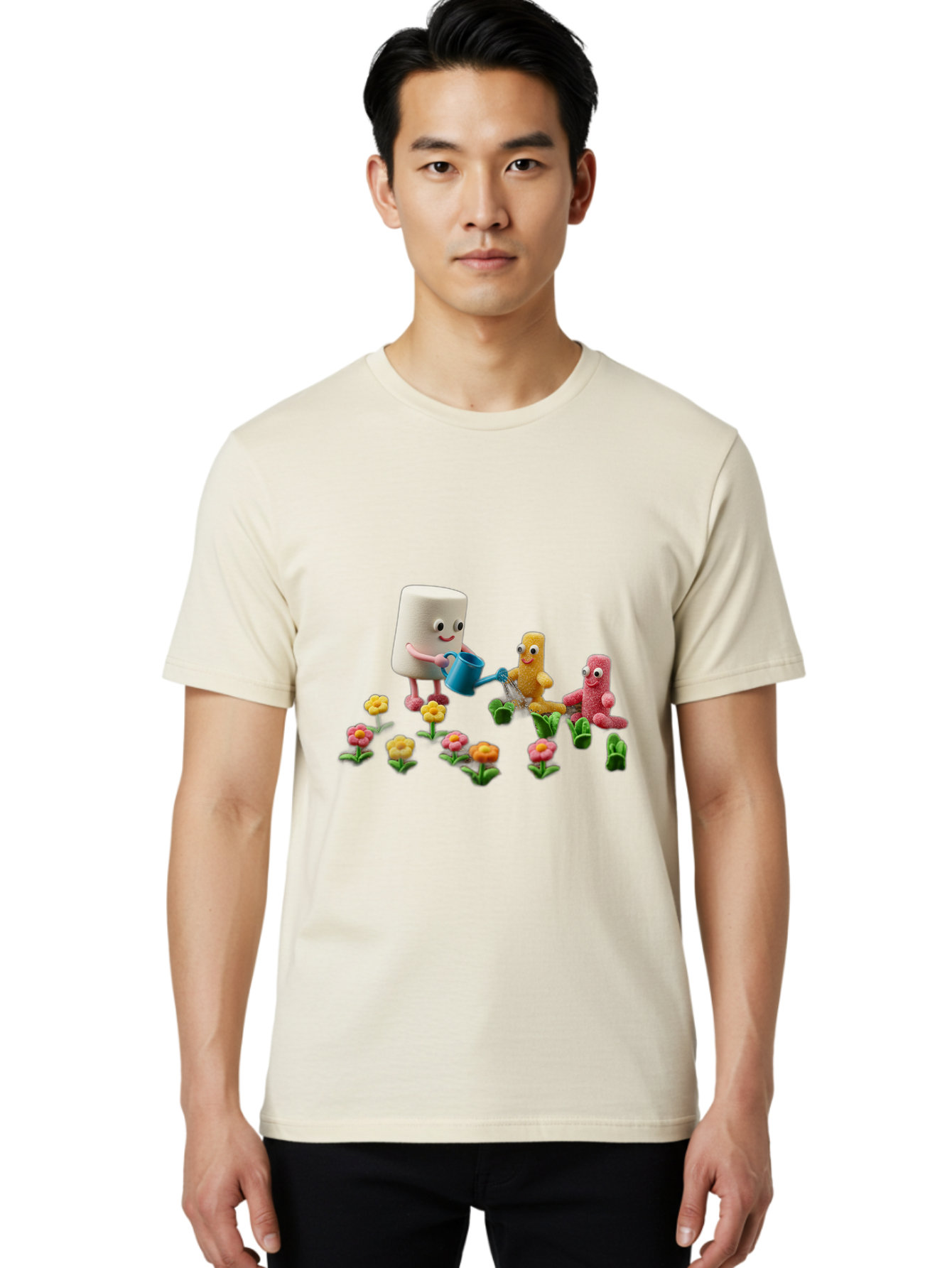 Band-Aid-Characters-Gardening Men'S Graphic Tee, 100% Cotton, Comfortable Casual Summer Wear, Machine Washable, Vintage Camera, Old Camera, Antique Camera, Black Camera, Classic Photography, Photography Equipment, Nostalgic Device, Bal750