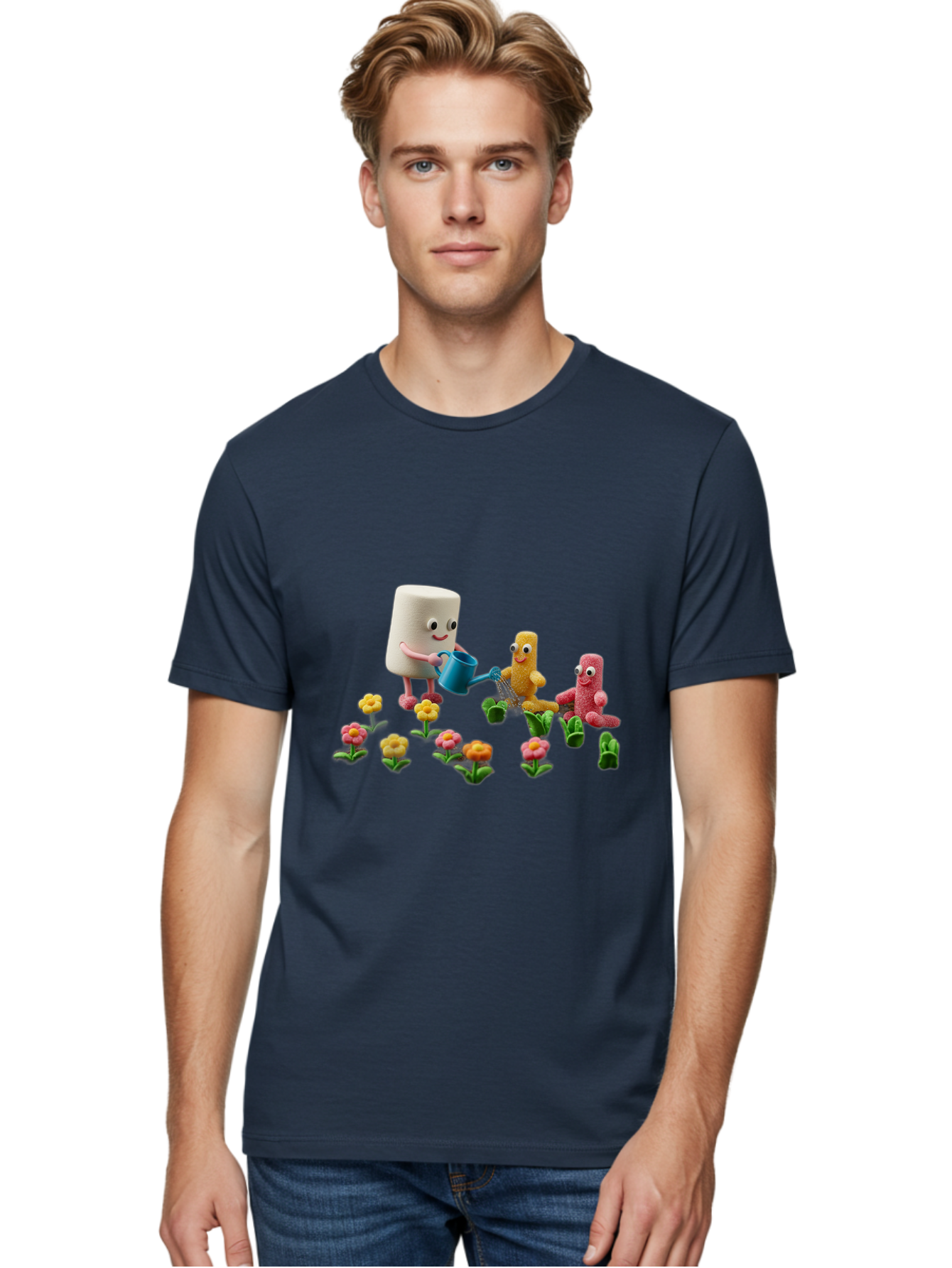 Band-Aid-Characters-Gardening Men'S Graphic Tee, 100% Cotton, Comfortable Casual Summer Wear, Machine Washable, Vintage Camera, Old Camera, Antique Camera, Black Camera, Classic Photography, Photography Equipment, Nostalgic Device, Bal750