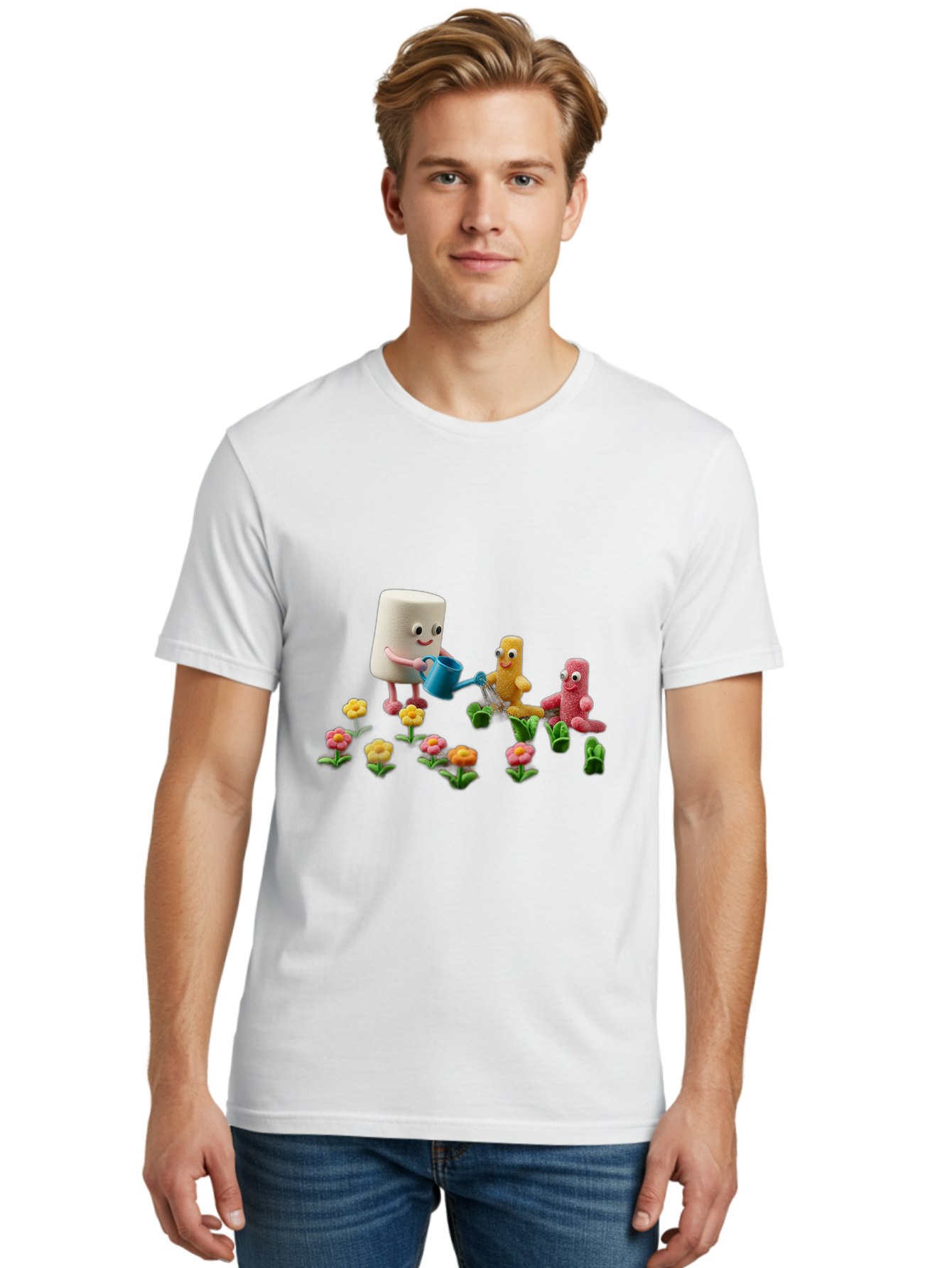 Band-Aid-Characters-Gardening Men'S Graphic Tee, 100% Cotton, Comfortable Casual Summer Wear, Machine Washable, Vintage Camera, Old Camera, Antique Camera, Black Camera, Classic Photography, Photography Equipment, Nostalgic Device, Bal750
