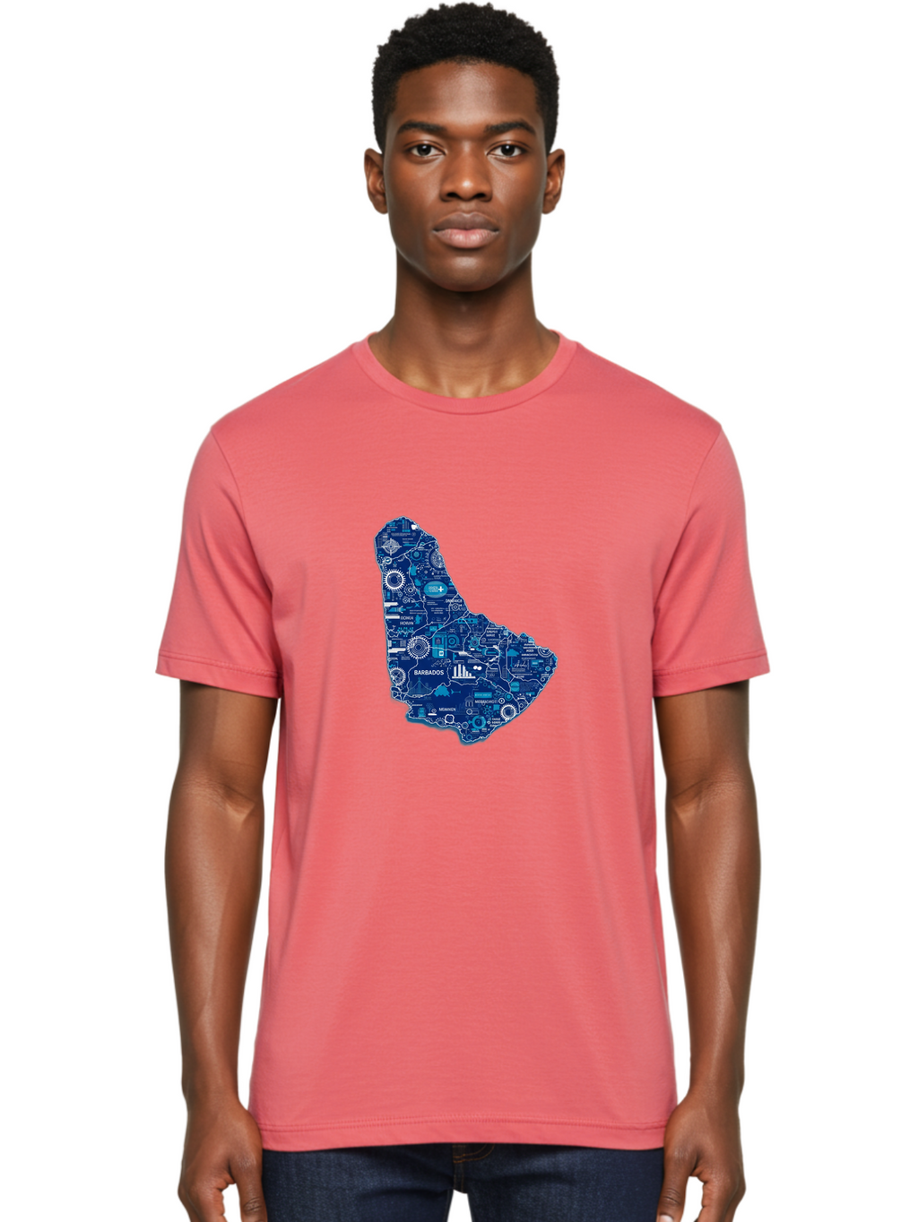 Barbados-1 Men'S Graphic Tee, 100% Cotton, Comfortable Casual Summer Wear, Machine Washable, Vintage Camera, Old Camera, Antique Camera, Black Camera, Classic Photography, Photography Equipment, Nostalgic Device, Film Camera, Camera Art Bal751