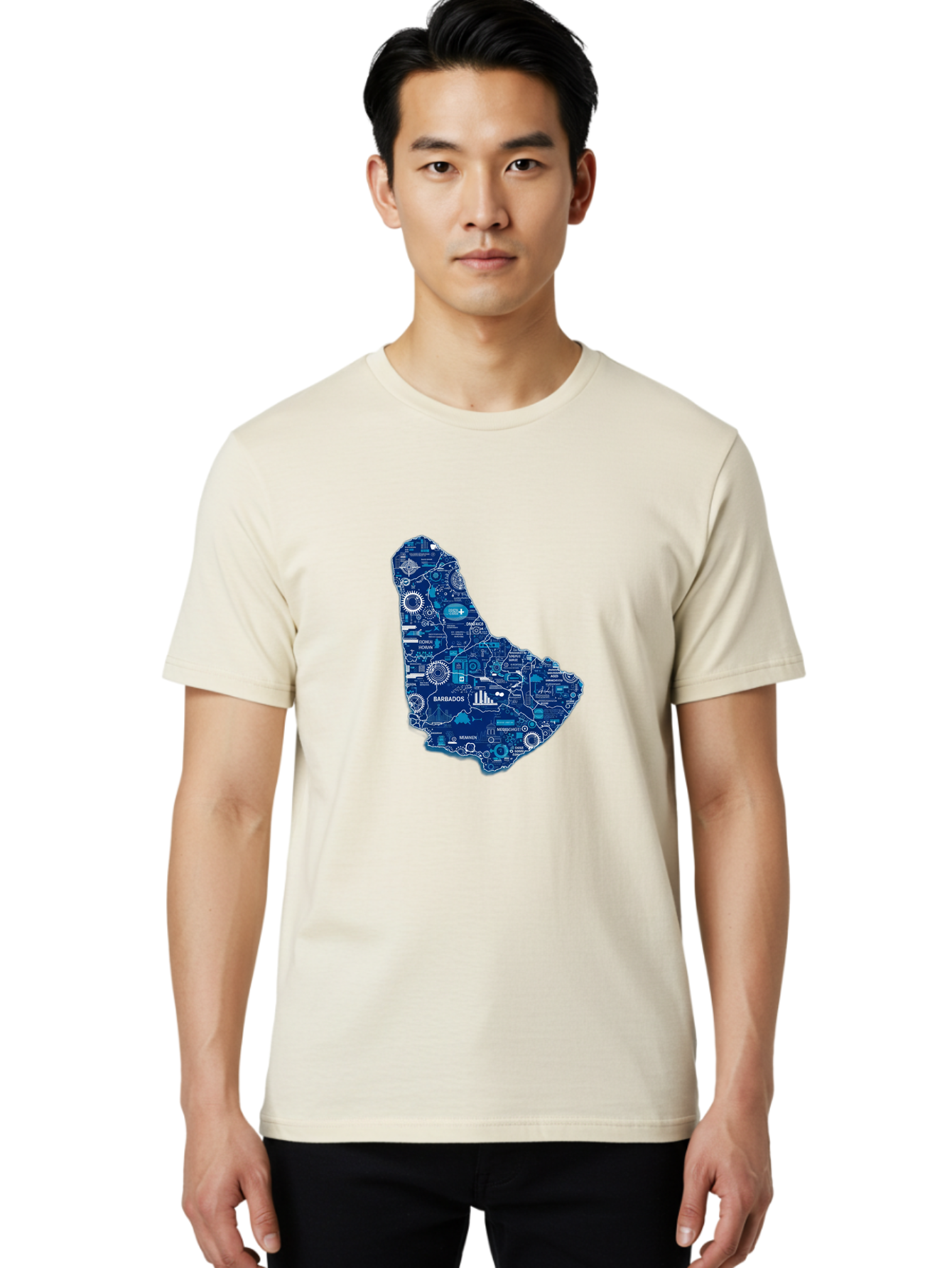 Barbados-1 Men'S Graphic Tee, 100% Cotton, Comfortable Casual Summer Wear, Machine Washable, Vintage Camera, Old Camera, Antique Camera, Black Camera, Classic Photography, Photography Equipment, Nostalgic Device, Film Camera, Camera Art Bal751