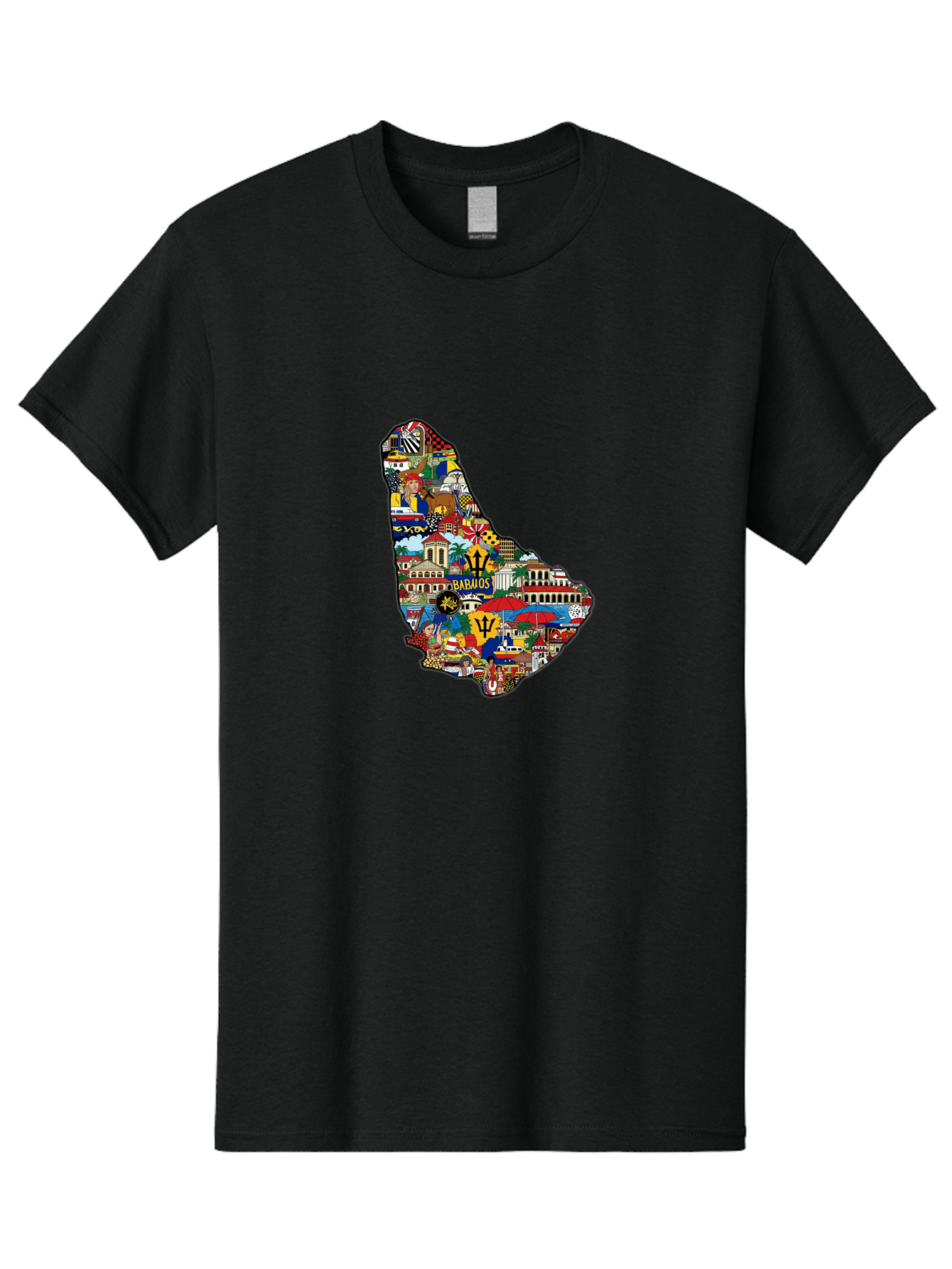 Barbados-Collage Men'S Graphic Tee, 100% Cotton, Comfortable Casual Summer Wear, Machine Washable, Vintage Camera, Old Camera, Antique Camera, Black Camera, Classic Photography, Photography Equipment, Nostalgic Device, Film Camera, Camera Art Bal752