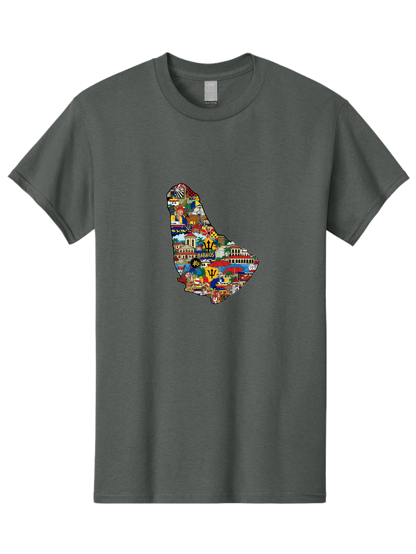 Barbados-Collage Men'S Graphic Tee, 100% Cotton, Comfortable Casual Summer Wear, Machine Washable, Vintage Camera, Old Camera, Antique Camera, Black Camera, Classic Photography, Photography Equipment, Nostalgic Device, Film Camera, Camera Art Bal752