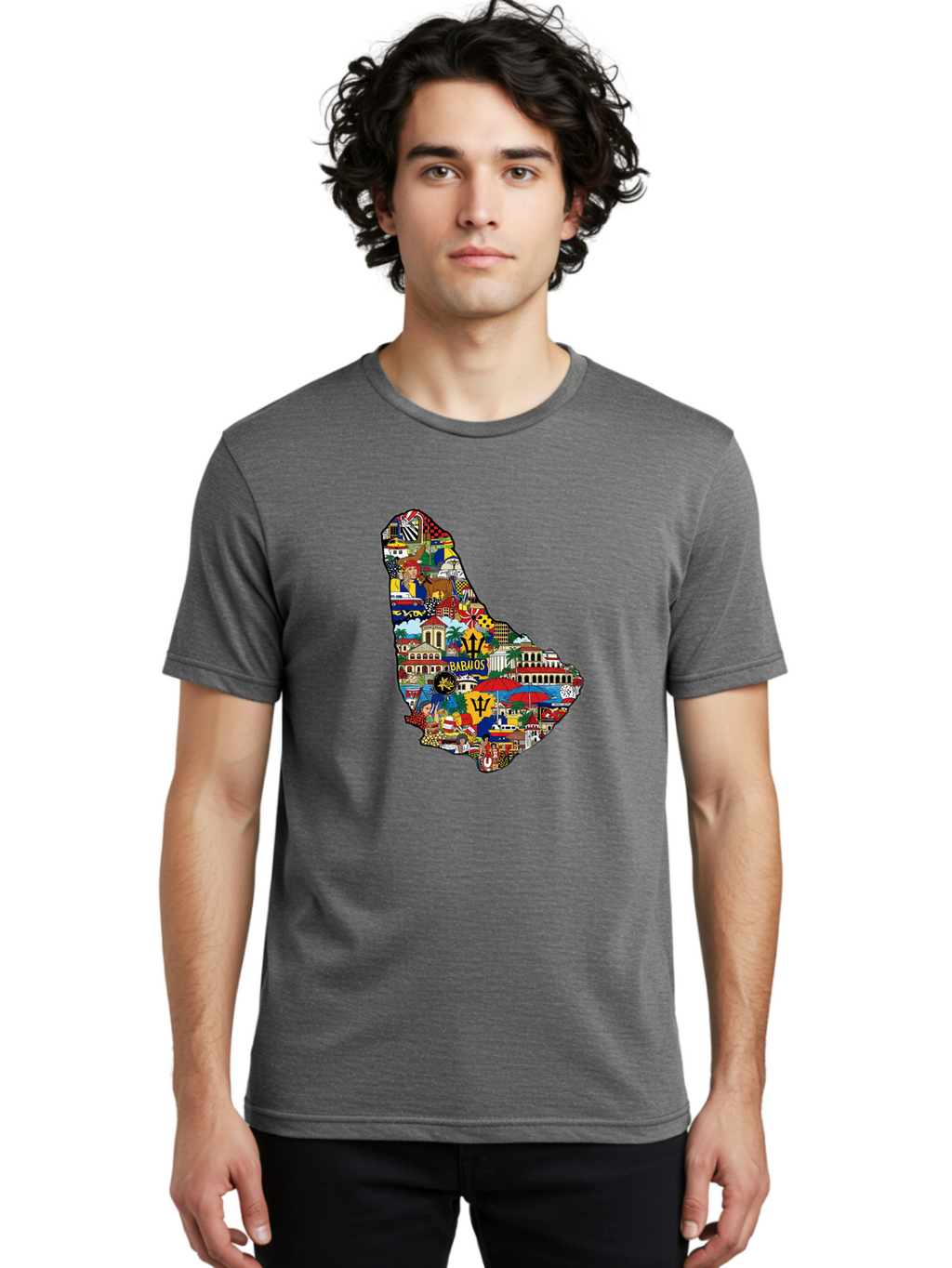 Barbados-Collage Men'S Graphic Tee, 100% Cotton, Comfortable Casual Summer Wear, Machine Washable, Vintage Camera, Old Camera, Antique Camera, Black Camera, Classic Photography, Photography Equipment, Nostalgic Device, Film Camera, Camera Art Bal752