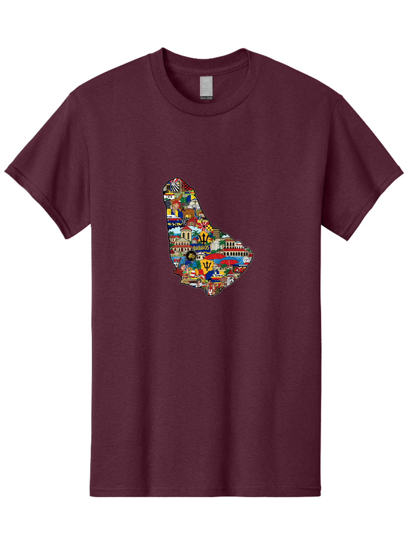 Barbados-Collage Men'S Graphic Tee, 100% Cotton, Comfortable Casual Summer Wear, Machine Washable, Vintage Camera, Old Camera, Antique Camera, Black Camera, Classic Photography, Photography Equipment, Nostalgic Device, Film Camera, Camera Art Bal752