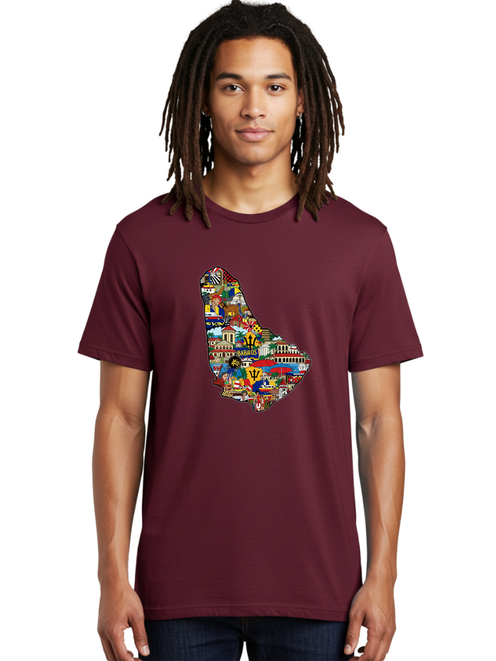 Barbados-Collage Men'S Graphic Tee, 100% Cotton, Comfortable Casual Summer Wear, Machine Washable, Vintage Camera, Old Camera, Antique Camera, Black Camera, Classic Photography, Photography Equipment, Nostalgic Device, Film Camera, Camera Art Bal752