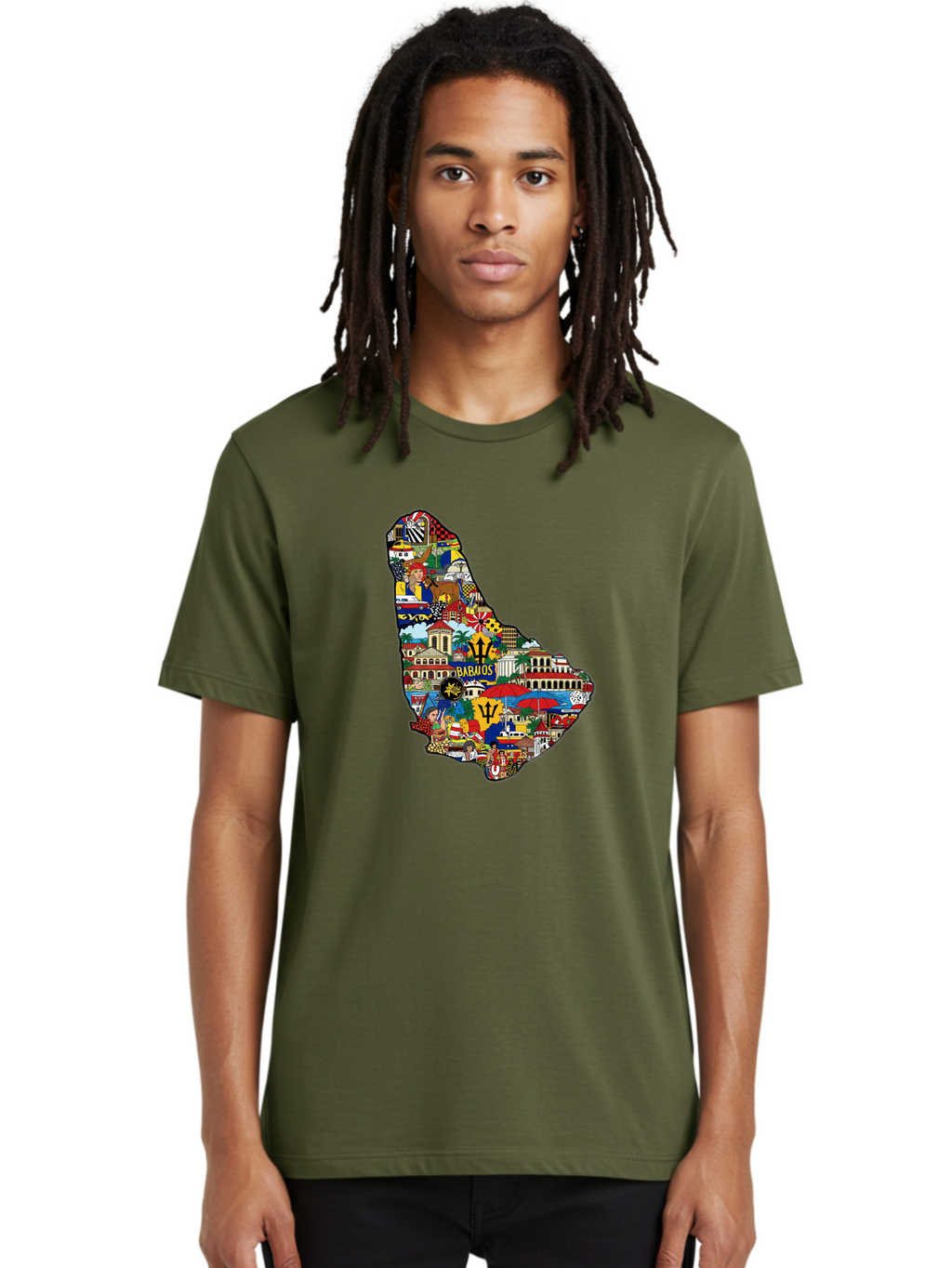 Barbados-Collage Men'S Graphic Tee, 100% Cotton, Comfortable Casual Summer Wear, Machine Washable, Vintage Camera, Old Camera, Antique Camera, Black Camera, Classic Photography, Photography Equipment, Nostalgic Device, Film Camera, Camera Art Bal752
