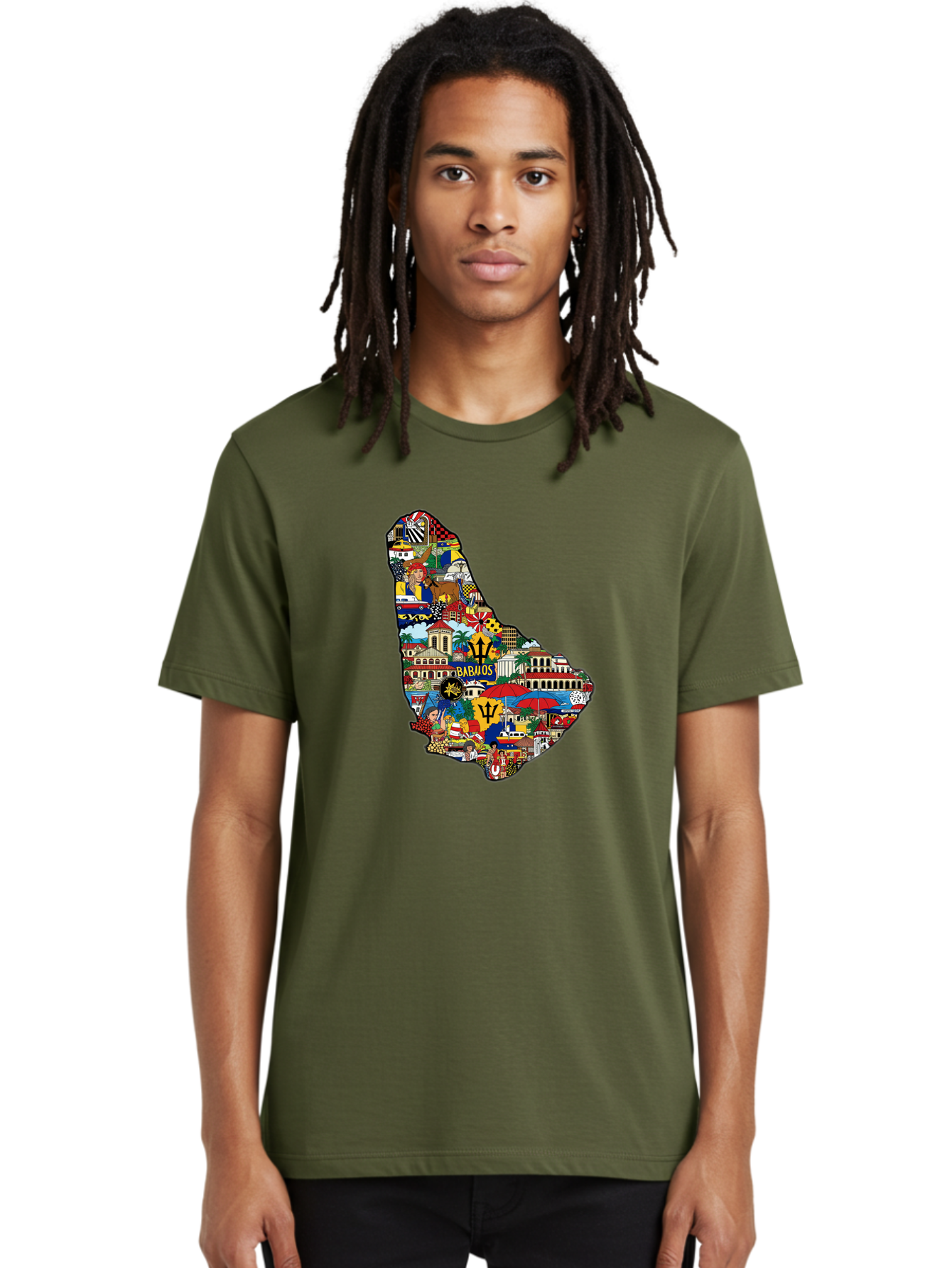 Barbados-Collage Men'S Graphic Tee, 100% Cotton, Comfortable Casual Summer Wear, Machine Washable, Vintage Camera, Old Camera, Antique Camera, Black Camera, Classic Photography, Photography Equipment, Nostalgic Device, Film Camera, Camera Art Bal752