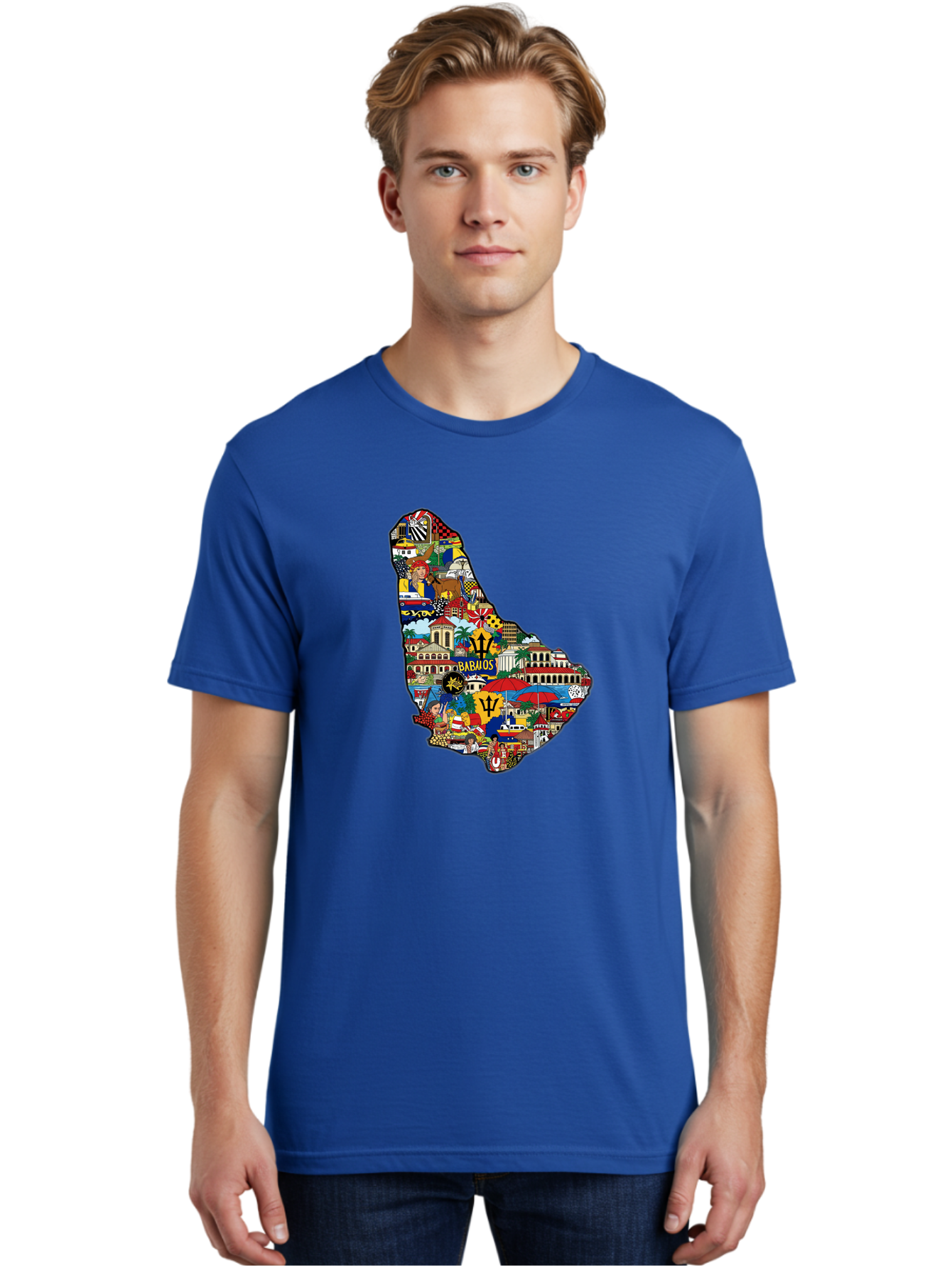Barbados-Collage Men'S Graphic Tee, 100% Cotton, Comfortable Casual Summer Wear, Machine Washable, Vintage Camera, Old Camera, Antique Camera, Black Camera, Classic Photography, Photography Equipment, Nostalgic Device, Film Camera, Camera Art Bal752