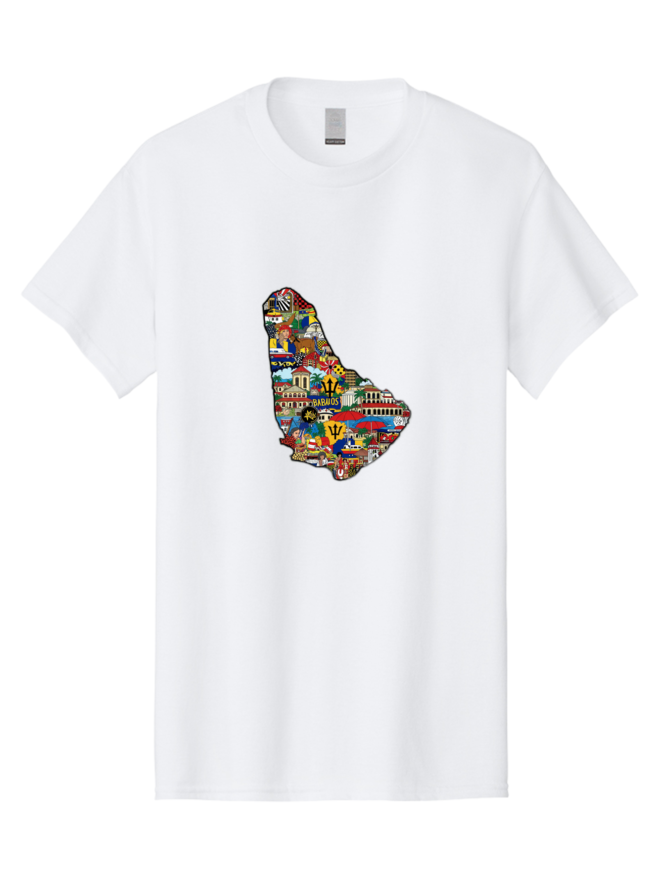 Barbados-Collage Men'S Graphic Tee, 100% Cotton, Comfortable Casual Summer Wear, Machine Washable, Vintage Camera, Old Camera, Antique Camera, Black Camera, Classic Photography, Photography Equipment, Nostalgic Device, Film Camera, Camera Art Bal752