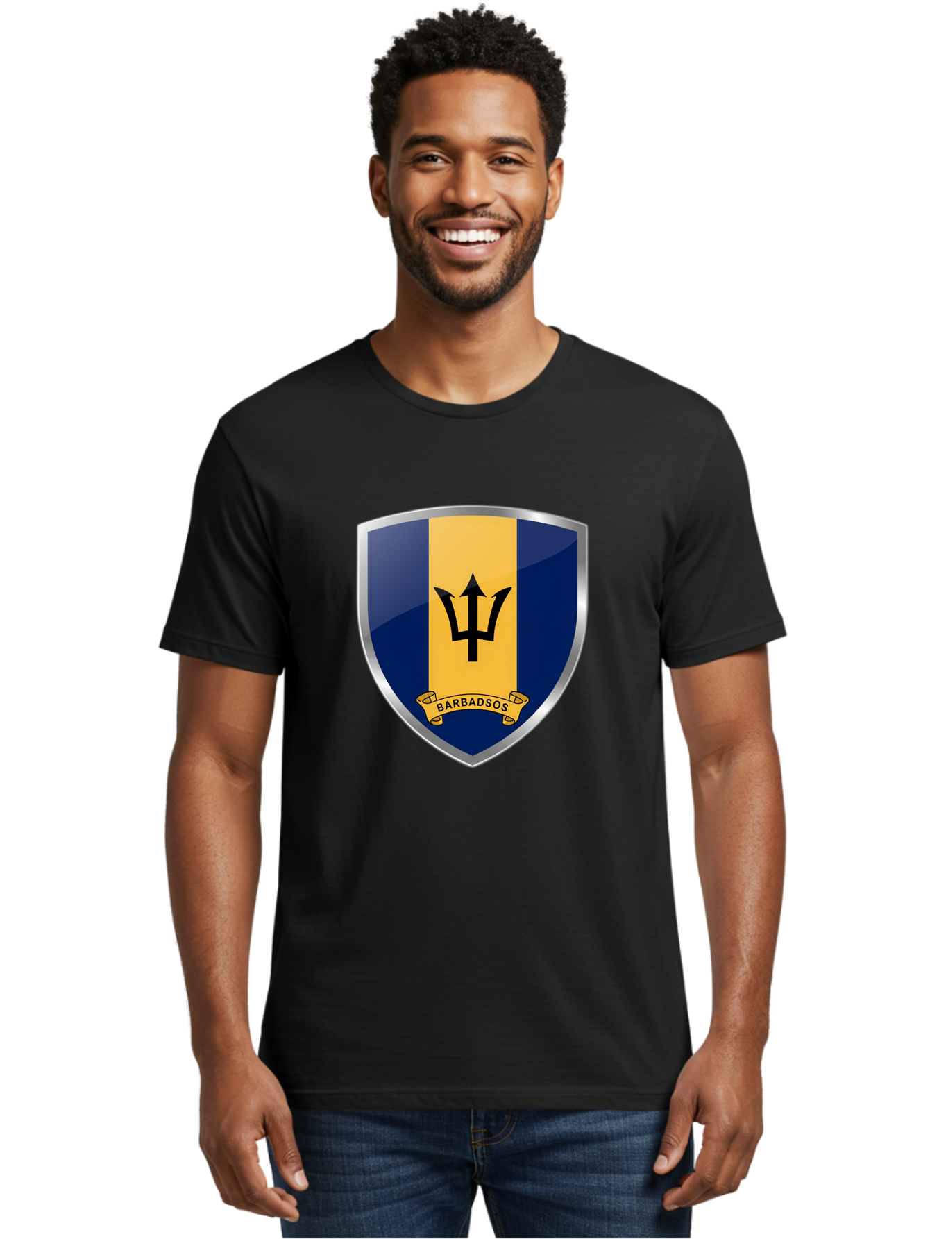 Barbados-Crest Men'S Graphic Tee, 100% Cotton, Comfortable Casual Summer Wear, Machine Washable, Vintage Camera, Old Camera, Antique Camera, Black Camera, Classic Photography, Photography Equipment, Nostalgic Device, Film Camera, Camera Art Bal753