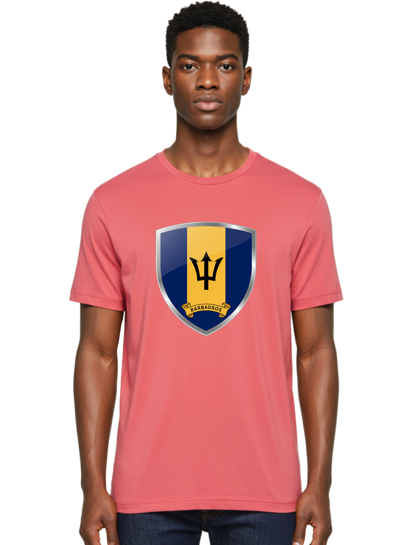Barbados-Crest Men'S Graphic Tee, 100% Cotton, Comfortable Casual Summer Wear, Machine Washable, Vintage Camera, Old Camera, Antique Camera, Black Camera, Classic Photography, Photography Equipment, Nostalgic Device, Film Camera, Camera Art Bal753