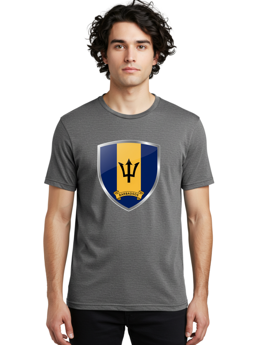 Barbados-Crest Men'S Graphic Tee, 100% Cotton, Comfortable Casual Summer Wear, Machine Washable, Vintage Camera, Old Camera, Antique Camera, Black Camera, Classic Photography, Photography Equipment, Nostalgic Device, Film Camera, Camera Art Bal753
