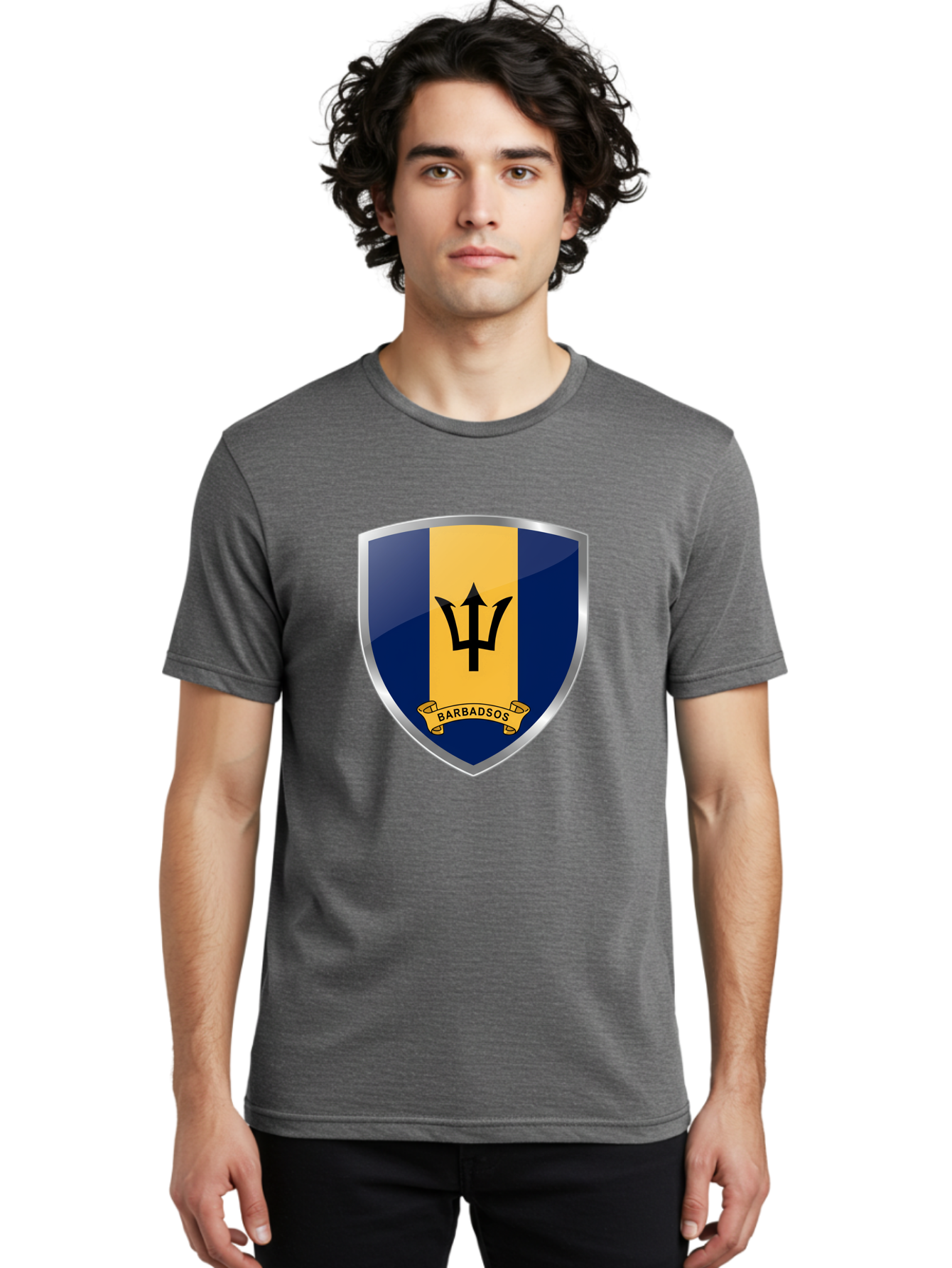 Barbados-Crest Men'S Graphic Tee, 100% Cotton, Comfortable Casual Summer Wear, Machine Washable, Vintage Camera, Old Camera, Antique Camera, Black Camera, Classic Photography, Photography Equipment, Nostalgic Device, Film Camera, Camera Art Bal753