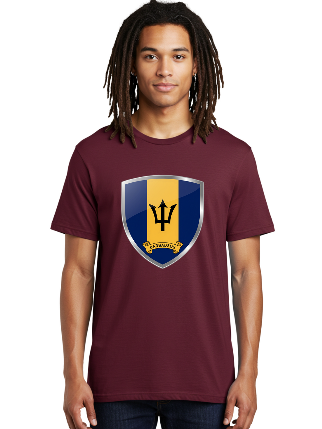 Barbados-Crest Men'S Graphic Tee, 100% Cotton, Comfortable Casual Summer Wear, Machine Washable, Vintage Camera, Old Camera, Antique Camera, Black Camera, Classic Photography, Photography Equipment, Nostalgic Device, Film Camera, Camera Art Bal753