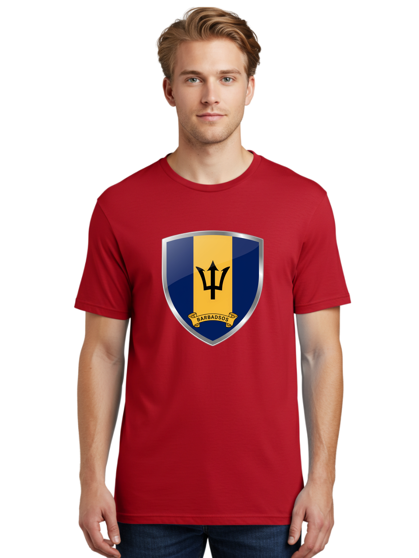 Barbados-Crest Men'S Graphic Tee, 100% Cotton, Comfortable Casual Summer Wear, Machine Washable, Vintage Camera, Old Camera, Antique Camera, Black Camera, Classic Photography, Photography Equipment, Nostalgic Device, Film Camera, Camera Art Bal753