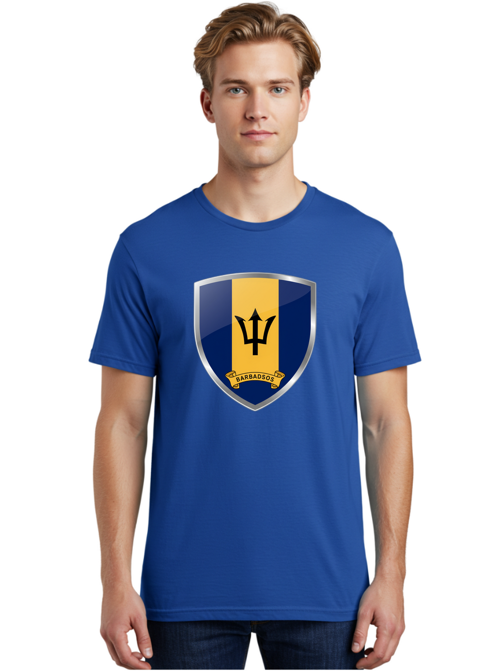 Barbados-Crest Men'S Graphic Tee, 100% Cotton, Comfortable Casual Summer Wear, Machine Washable, Vintage Camera, Old Camera, Antique Camera, Black Camera, Classic Photography, Photography Equipment, Nostalgic Device, Film Camera, Camera Art Bal753