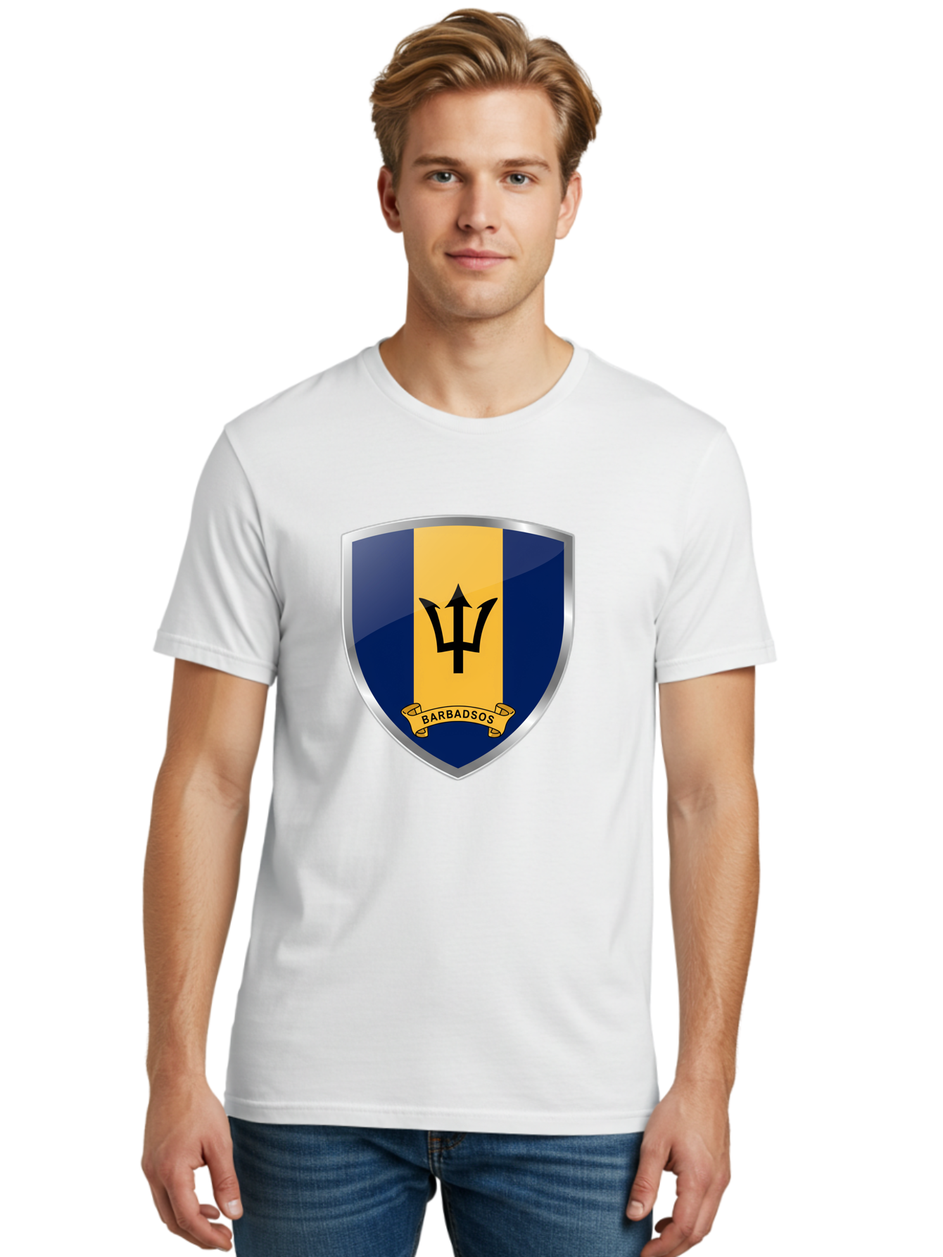Barbados-Crest Men'S Graphic Tee, 100% Cotton, Comfortable Casual Summer Wear, Machine Washable, Vintage Camera, Old Camera, Antique Camera, Black Camera, Classic Photography, Photography Equipment, Nostalgic Device, Film Camera, Camera Art Bal753